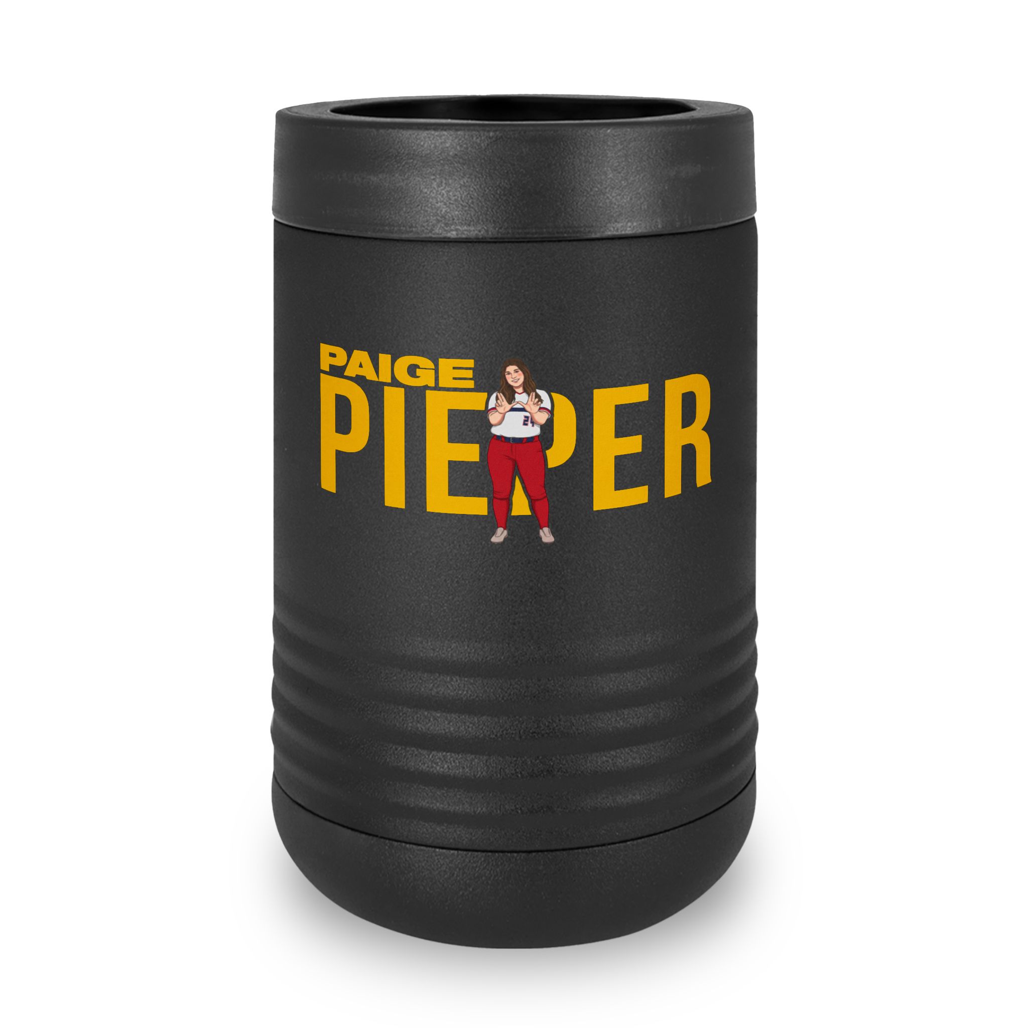 Stainless Can Cooler — character_player_name in Black