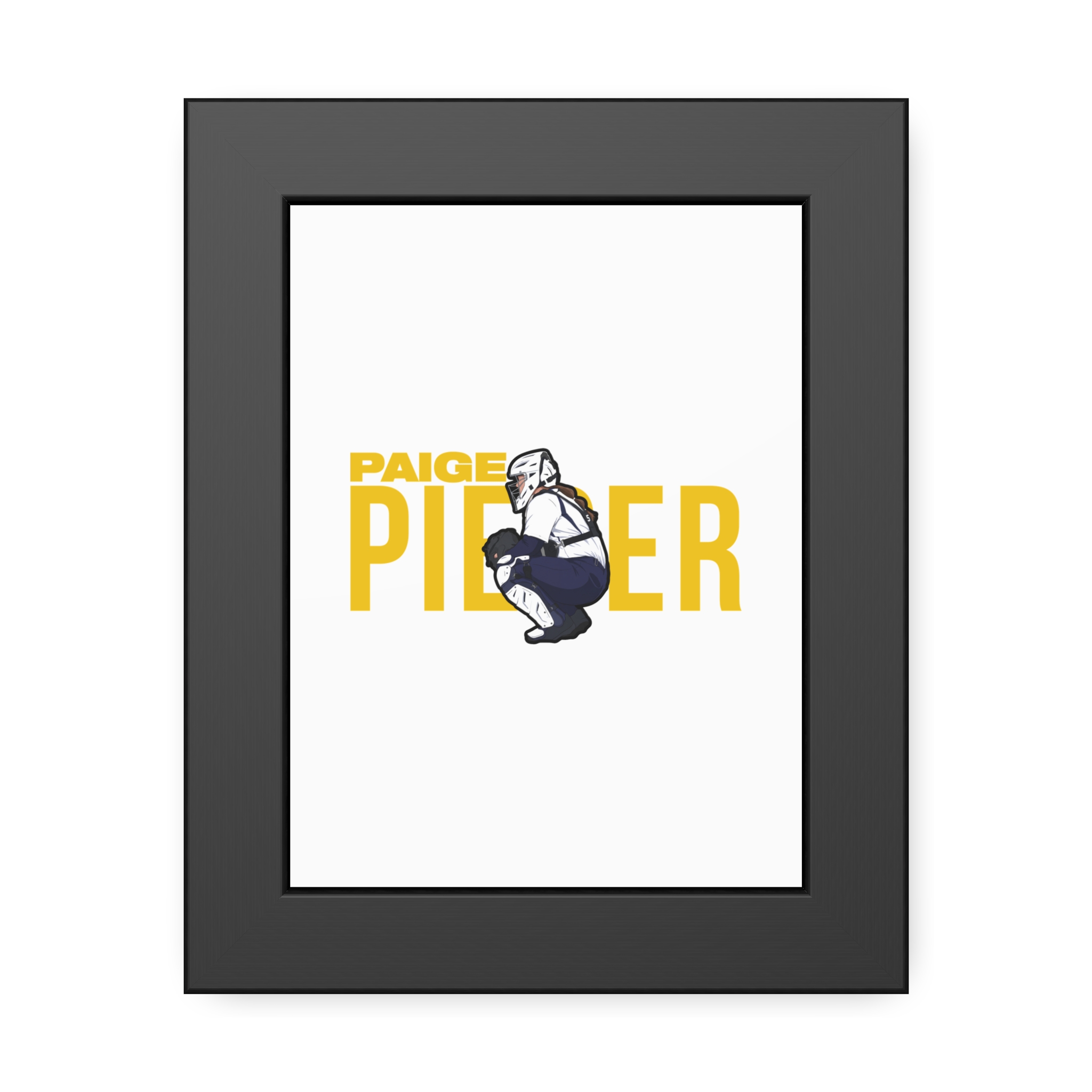 Framed Poster — character_player_name in Black