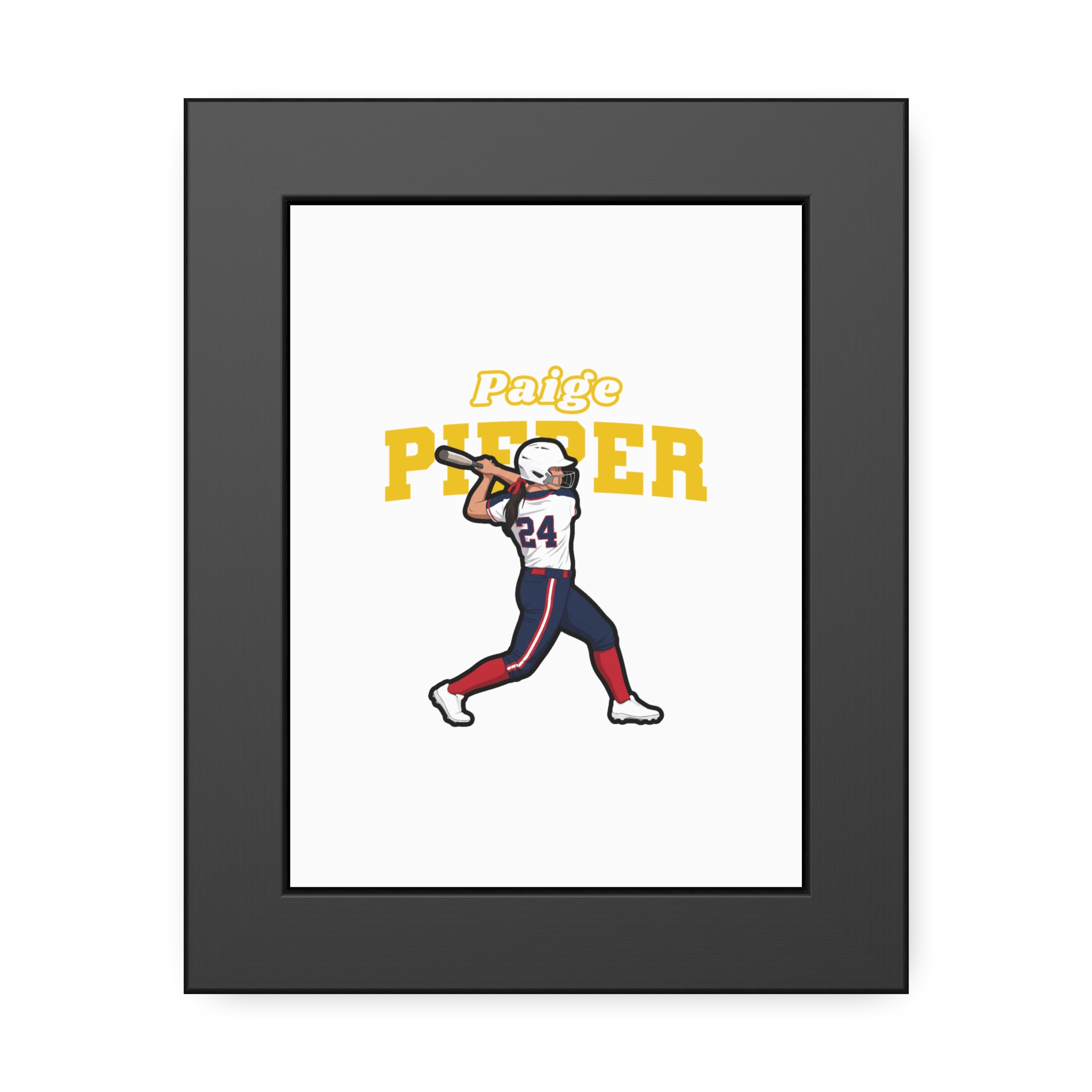 Framed Poster — character_name_arch in Black