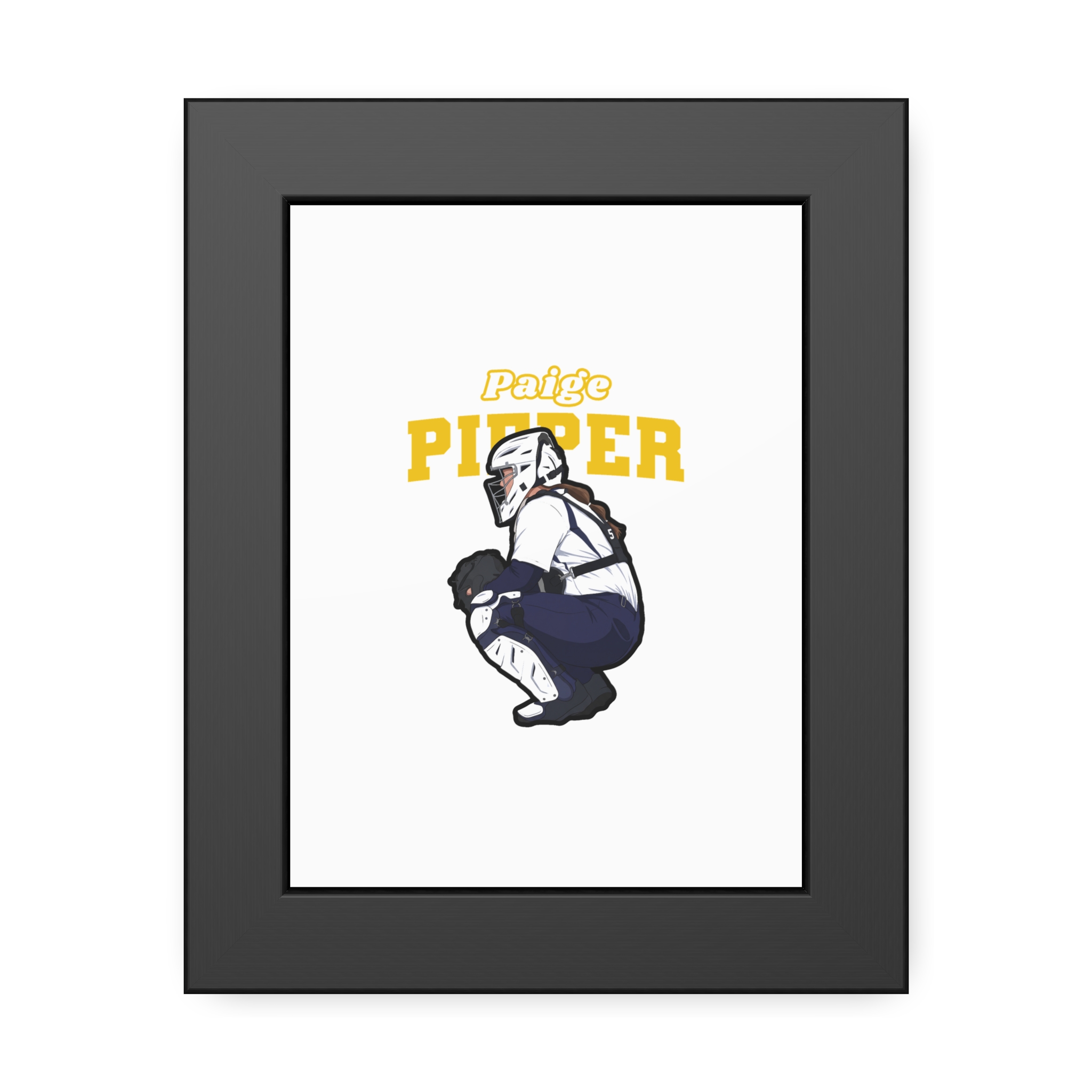 Framed Poster — character_name_arch in Black