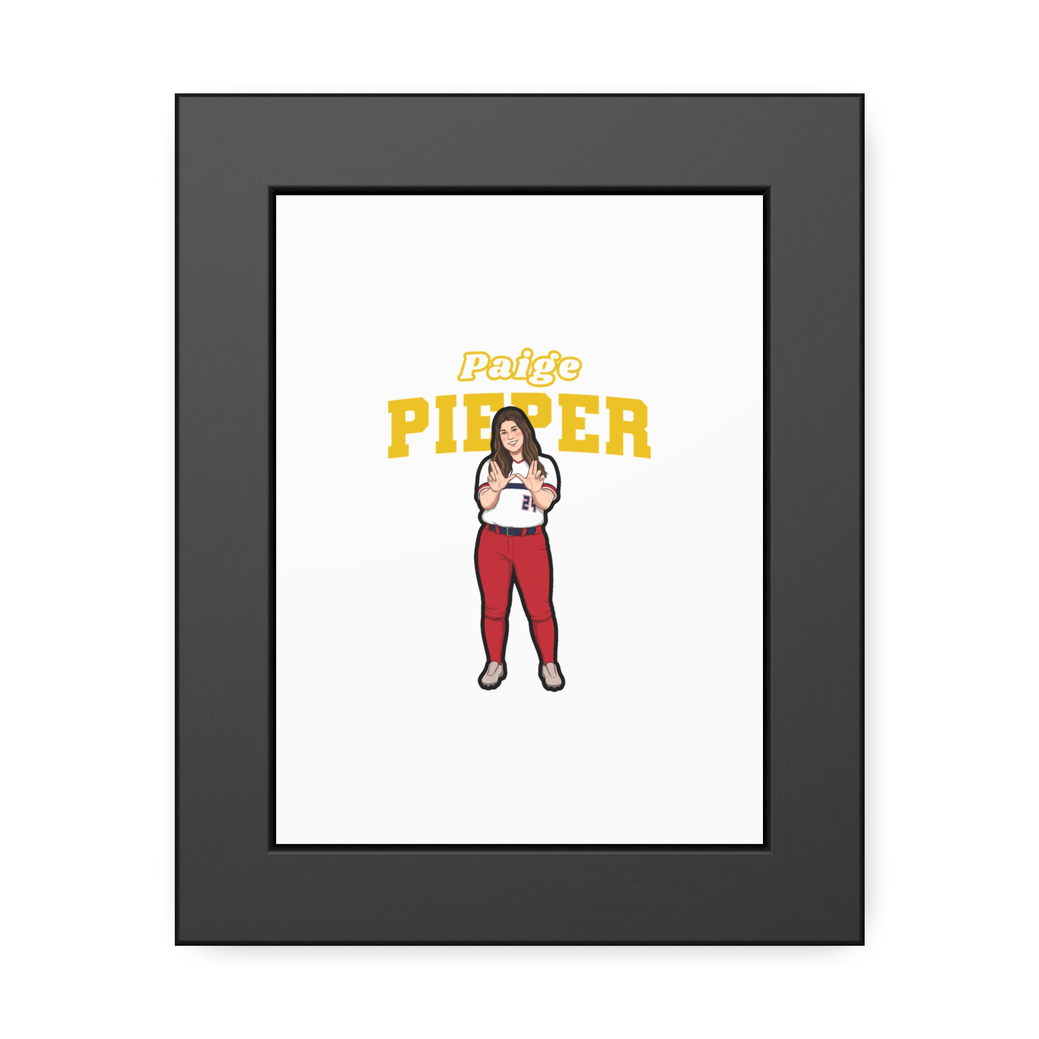 Framed Poster — character_name_arch in Black