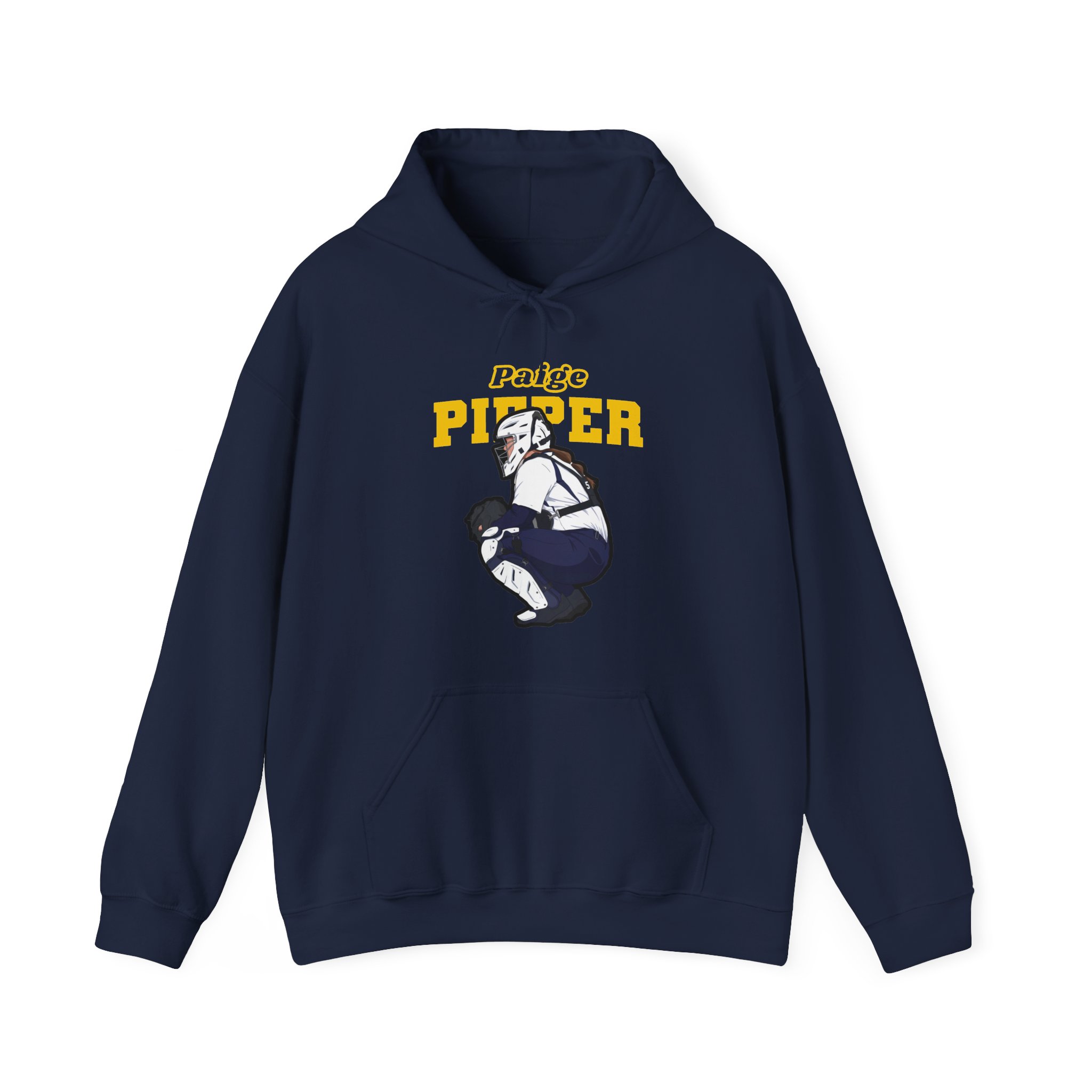 Hoodie — character_name_arch in Navy