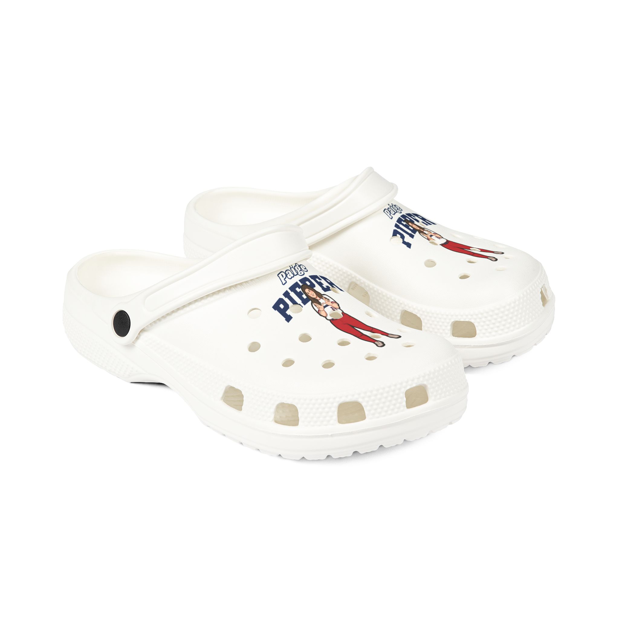 Rubber Clogs — character_name_arch in White