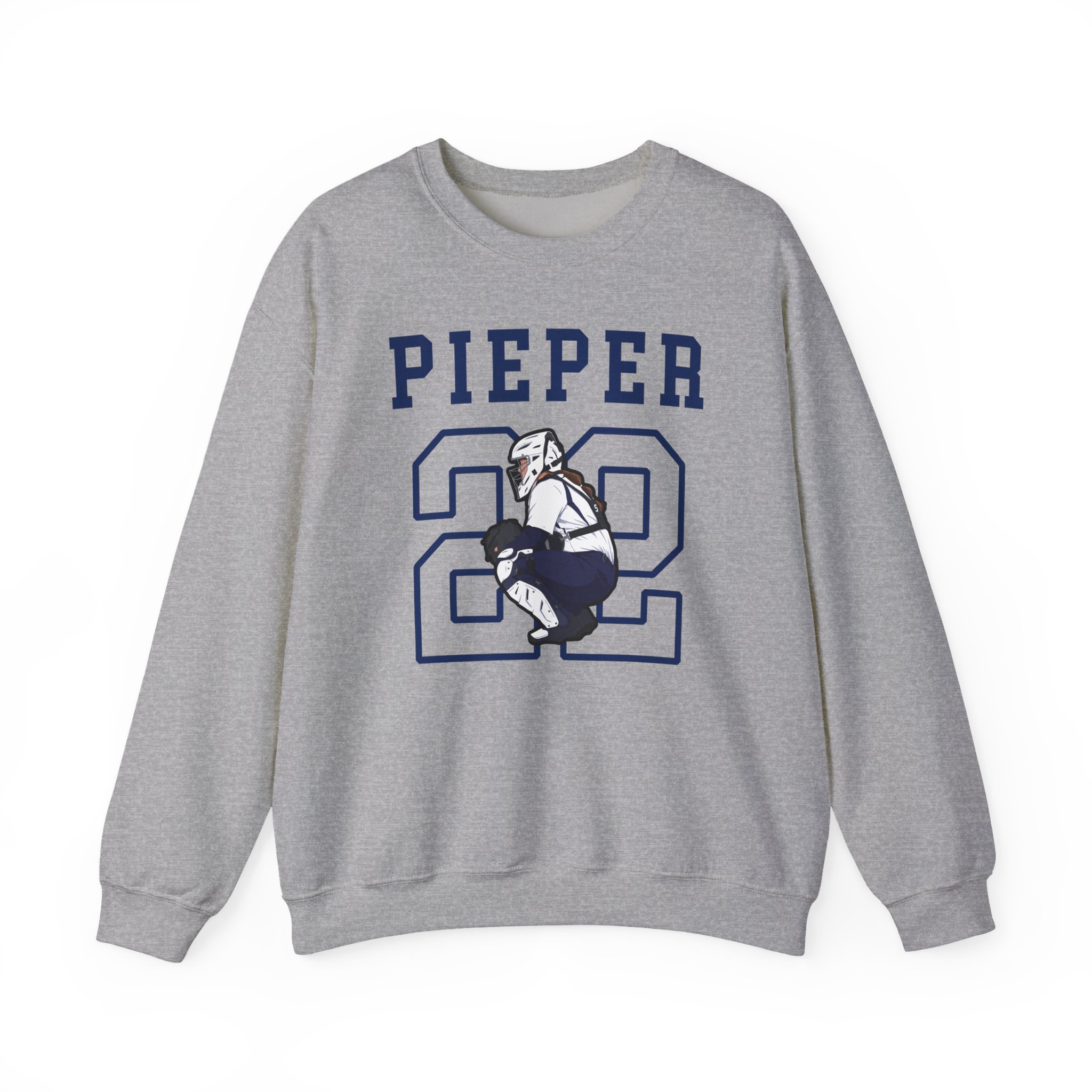 Crewneck Sweatshirt — character_shirsey in Grey