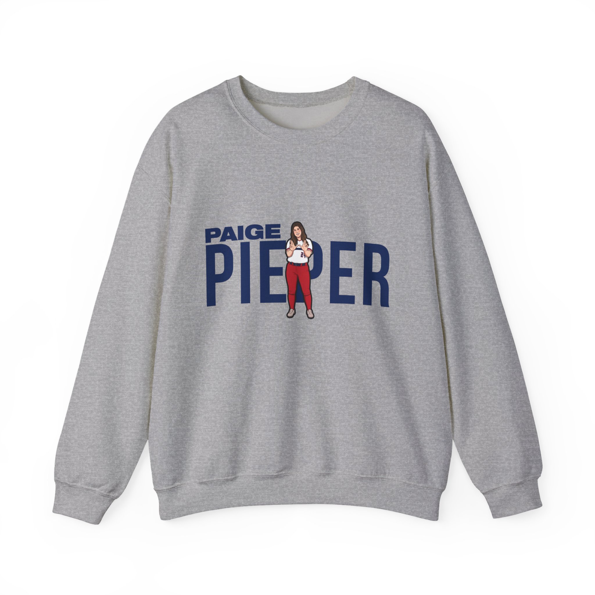 Crewneck Sweatshirt — character_player_name in Grey
