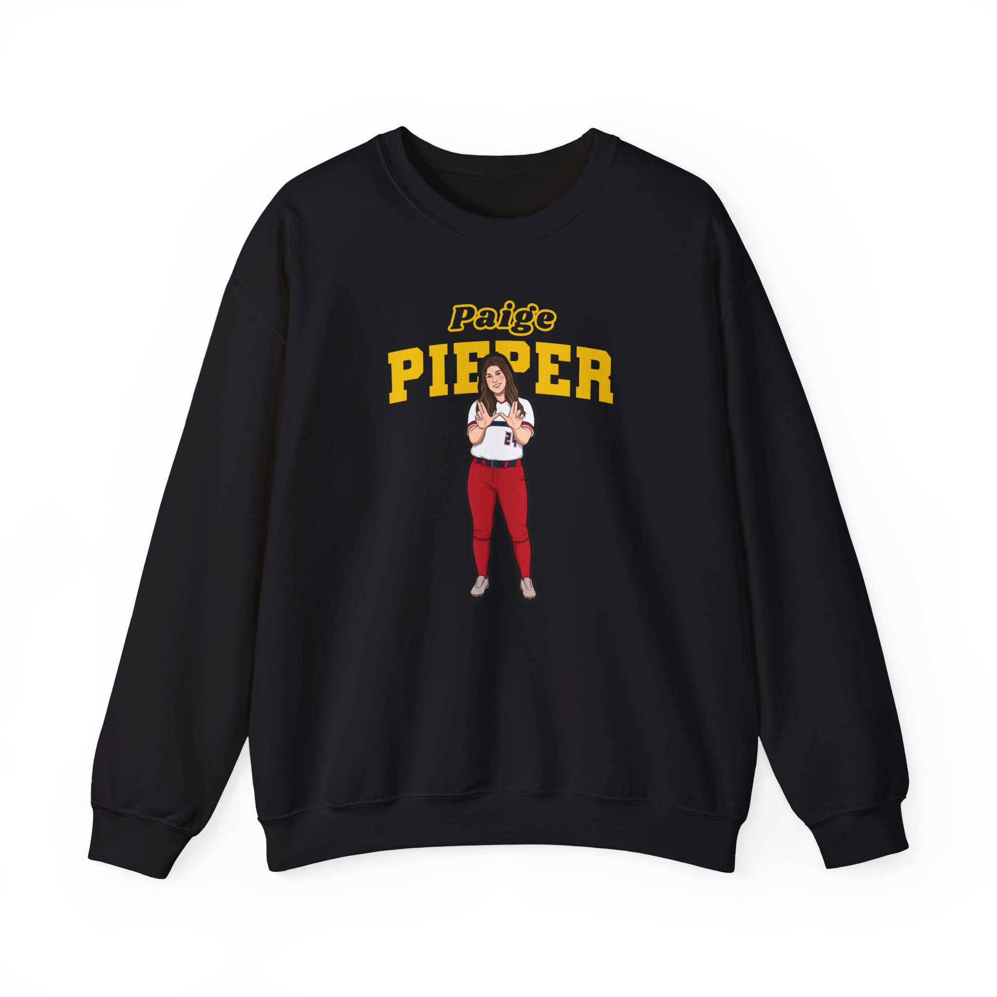 Crewneck Sweatshirt — character_name_arch in Black