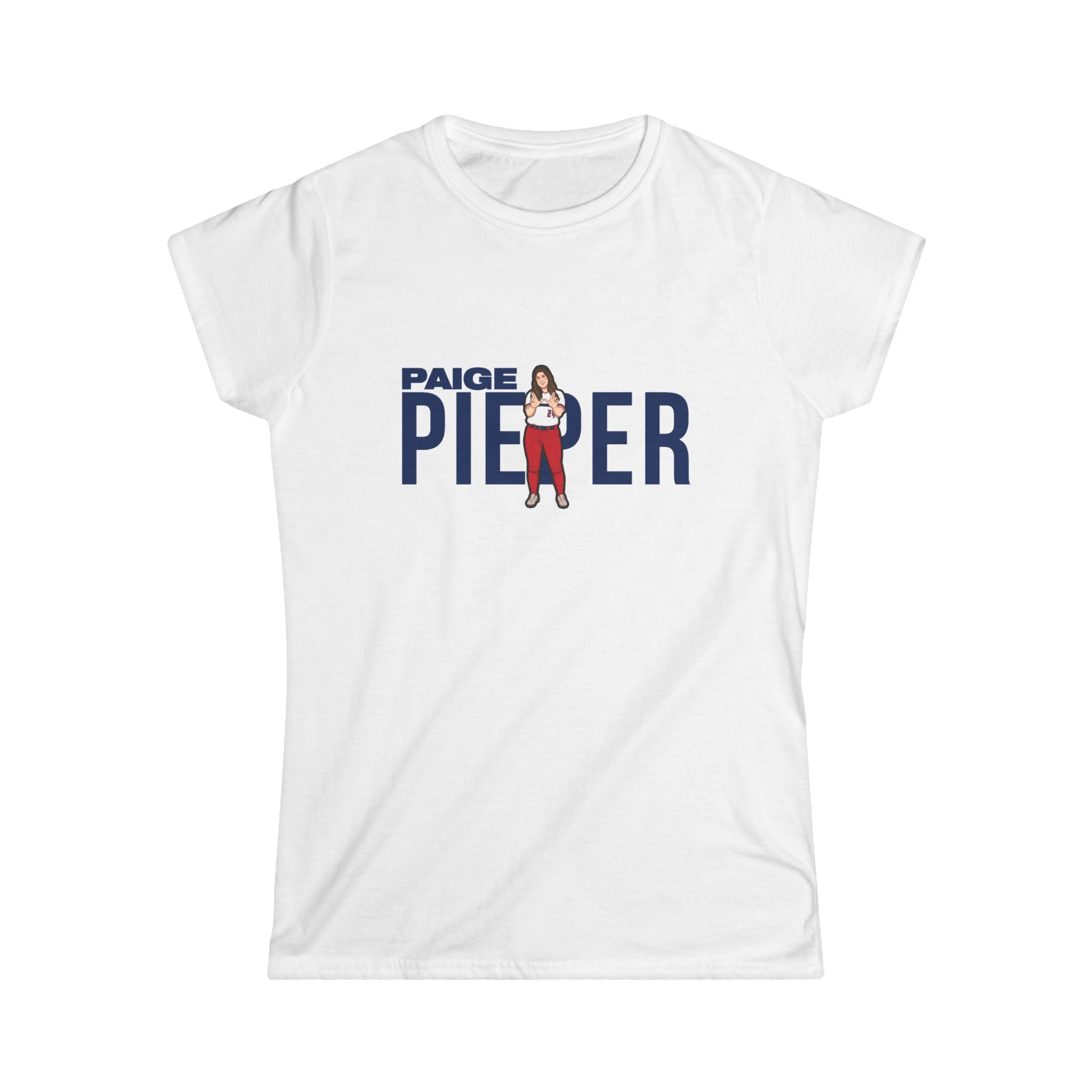 Women's Softstyle Tee — character_player_name in White