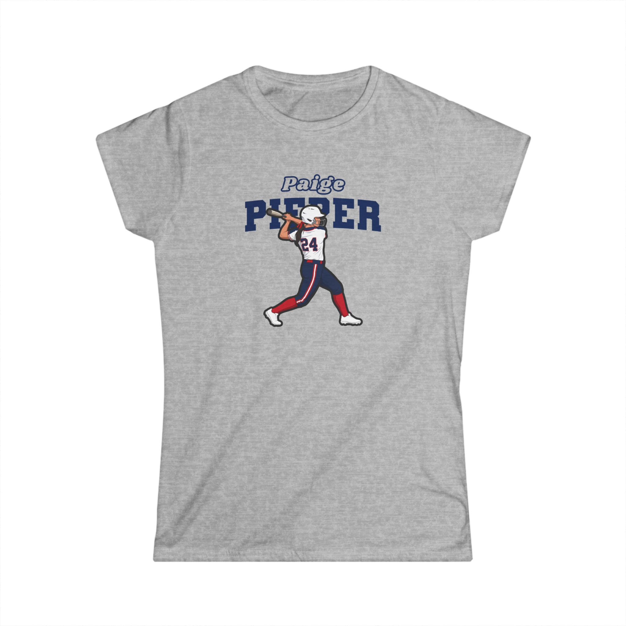 Women's Softstyle Tee — character_name_arch in Grey