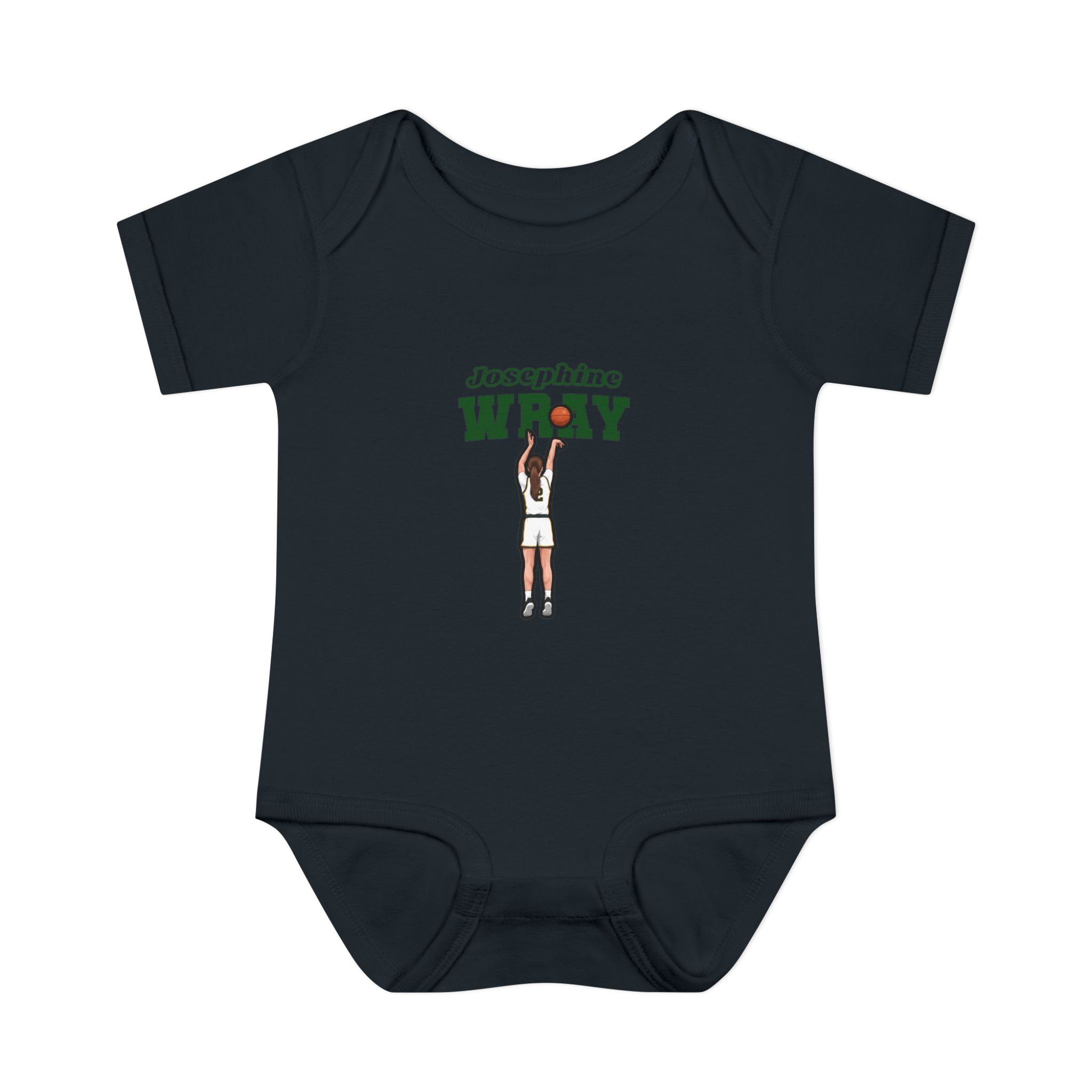 Baby Onesie — character_name_arch in Black