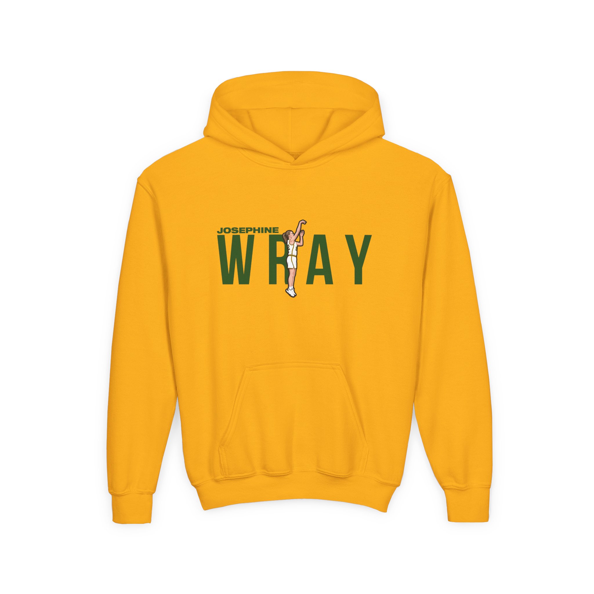 Youth Hoodie — character_player_name in Gold