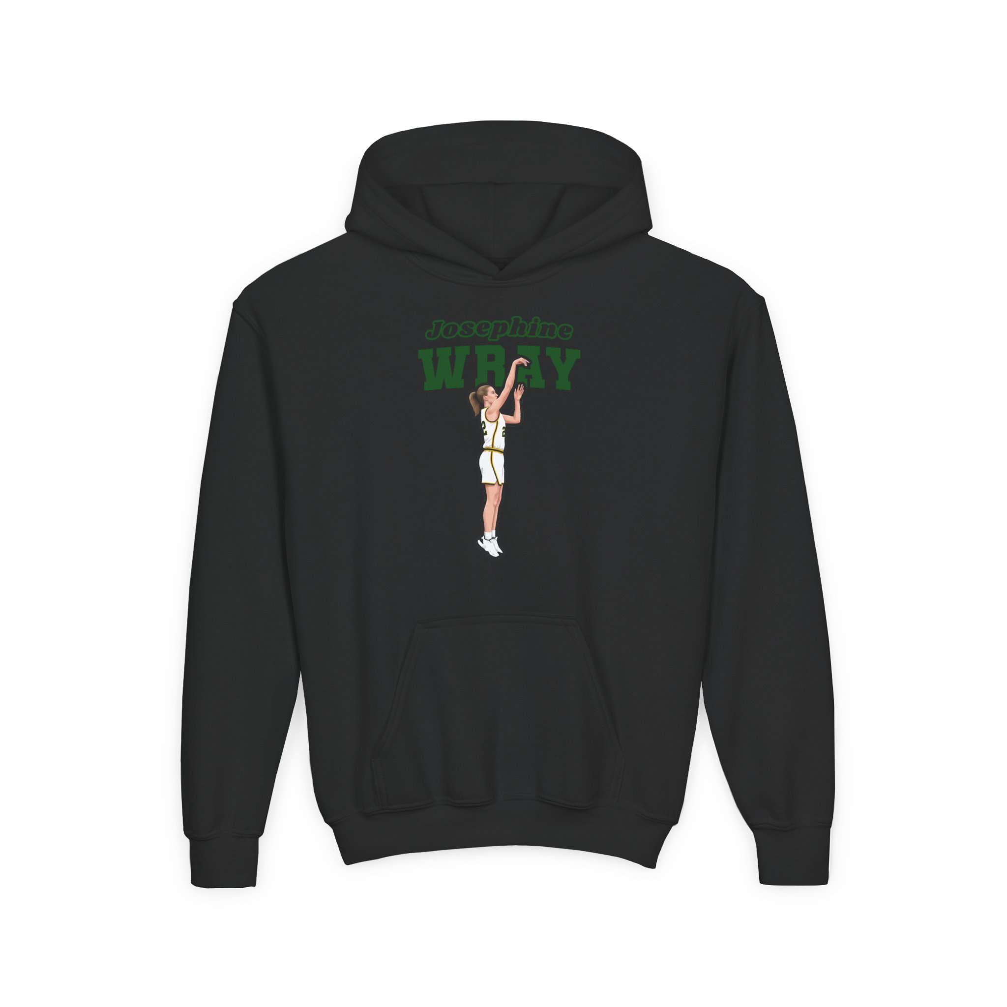 Youth Hoodie — character_name_arch in Black