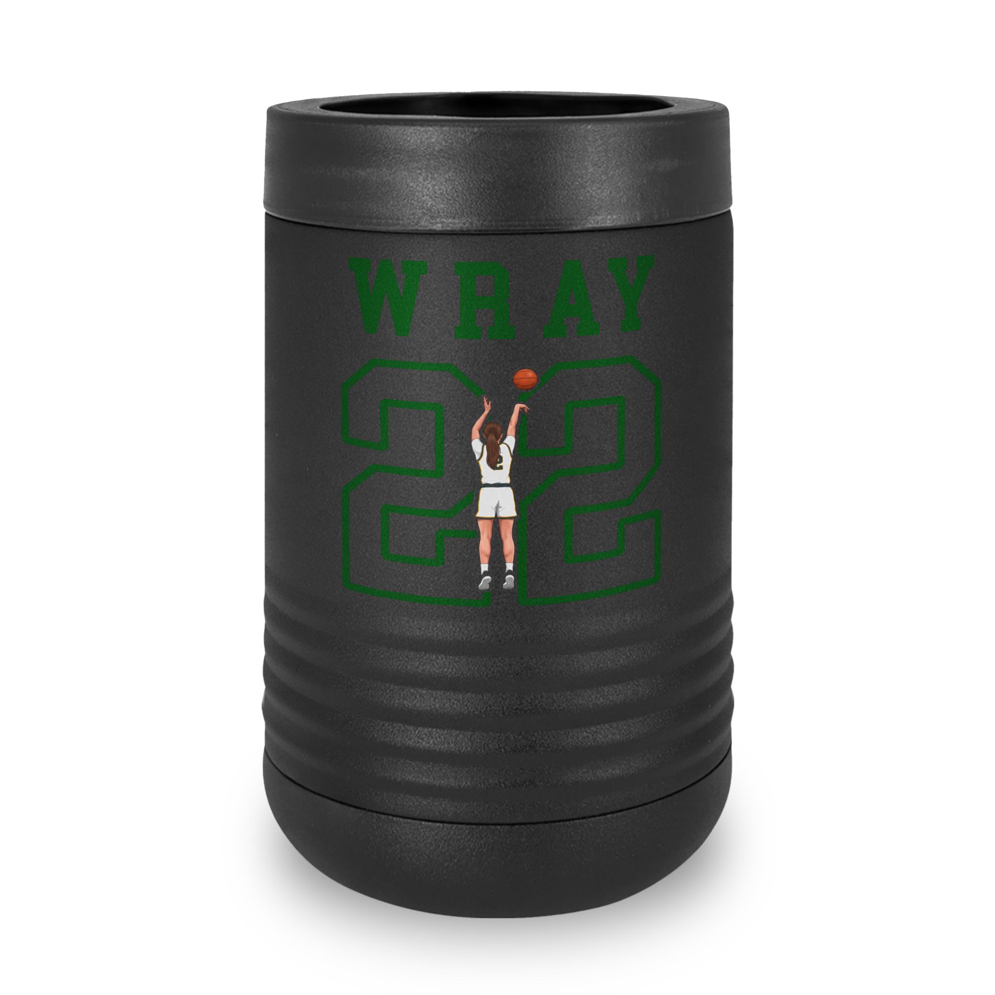 Stainless Can Cooler — character_shirsey in Black