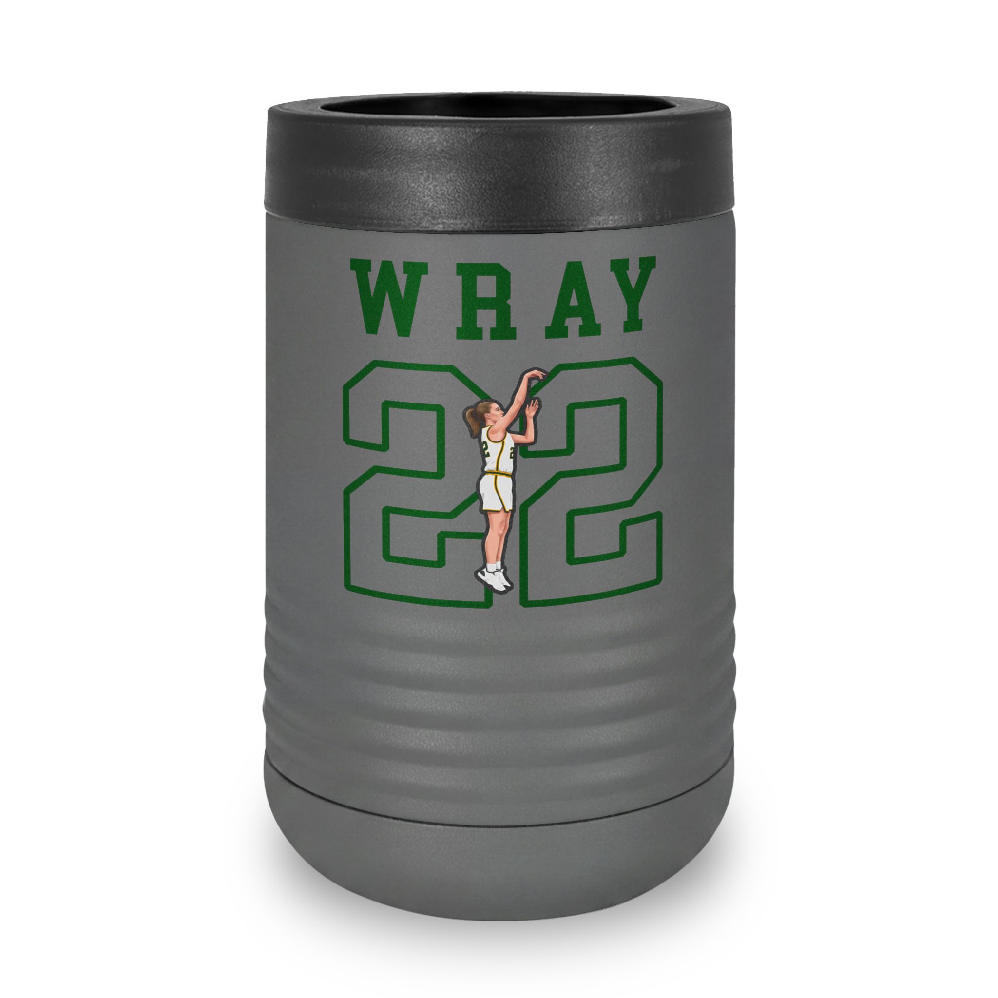 Stainless Can Cooler — character_shirsey in Grey