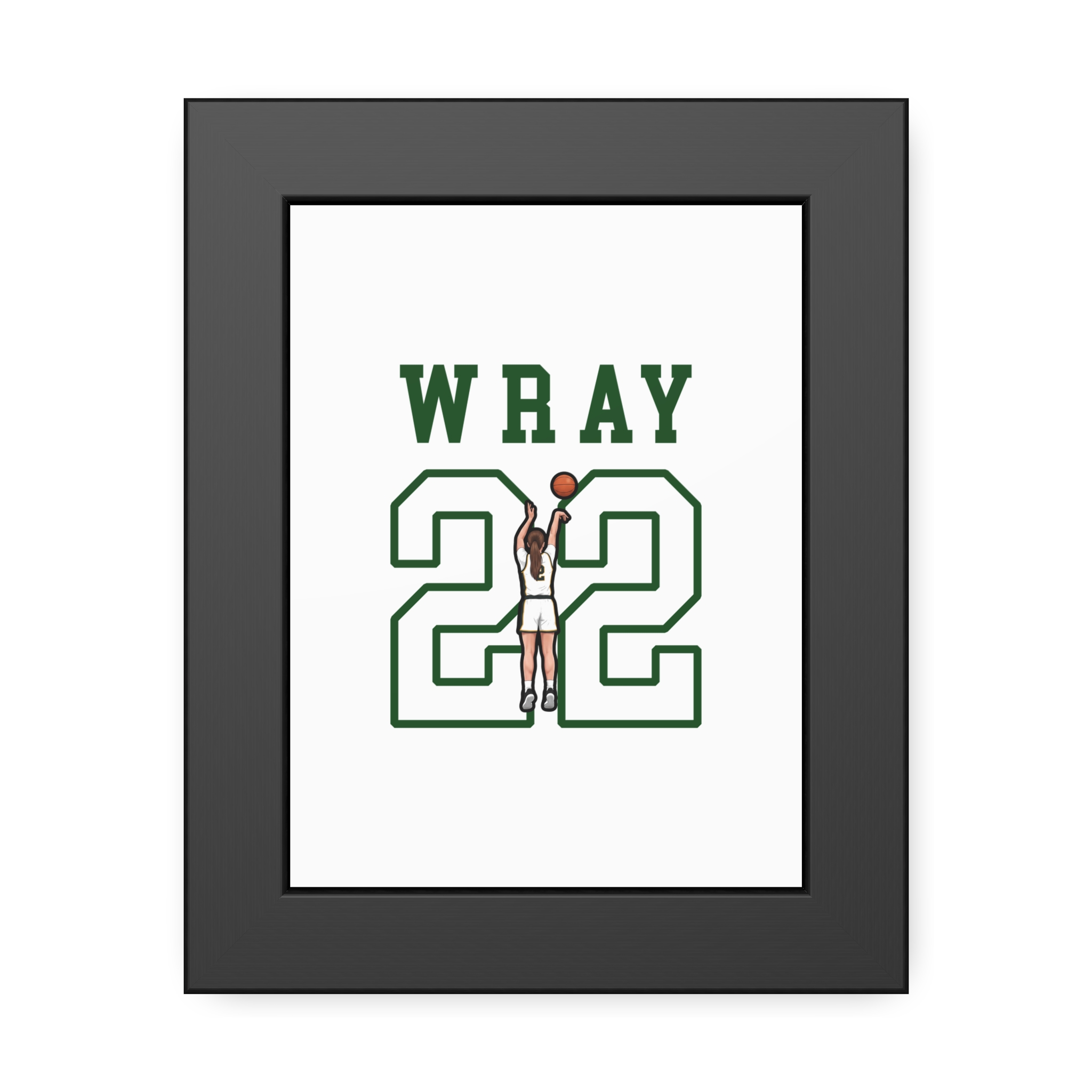 Framed Poster — character_shirsey in Black