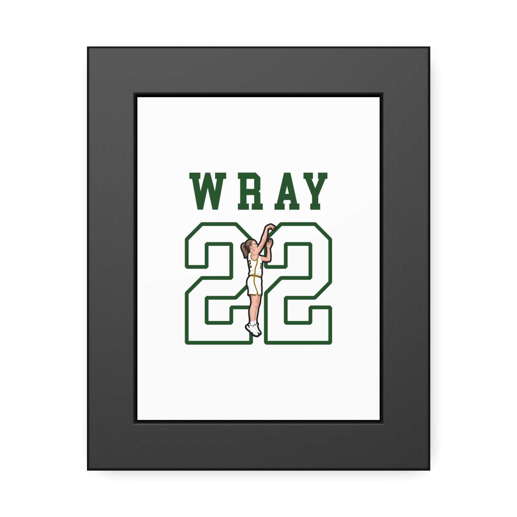 Framed Poster — character_shirsey in Black
