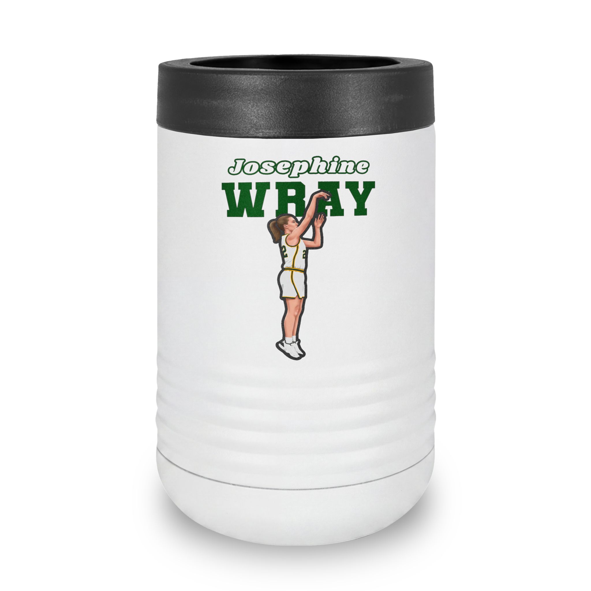 Stainless Can Cooler — character_name_arch in White