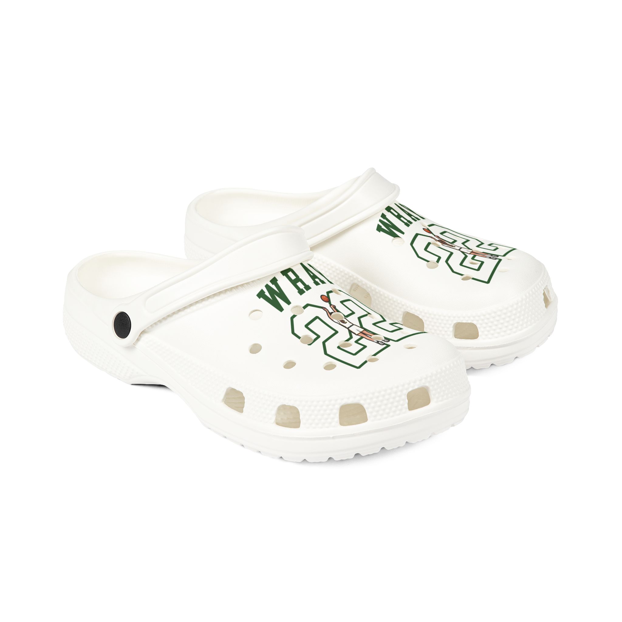 Rubber Clogs — character_shirsey in White