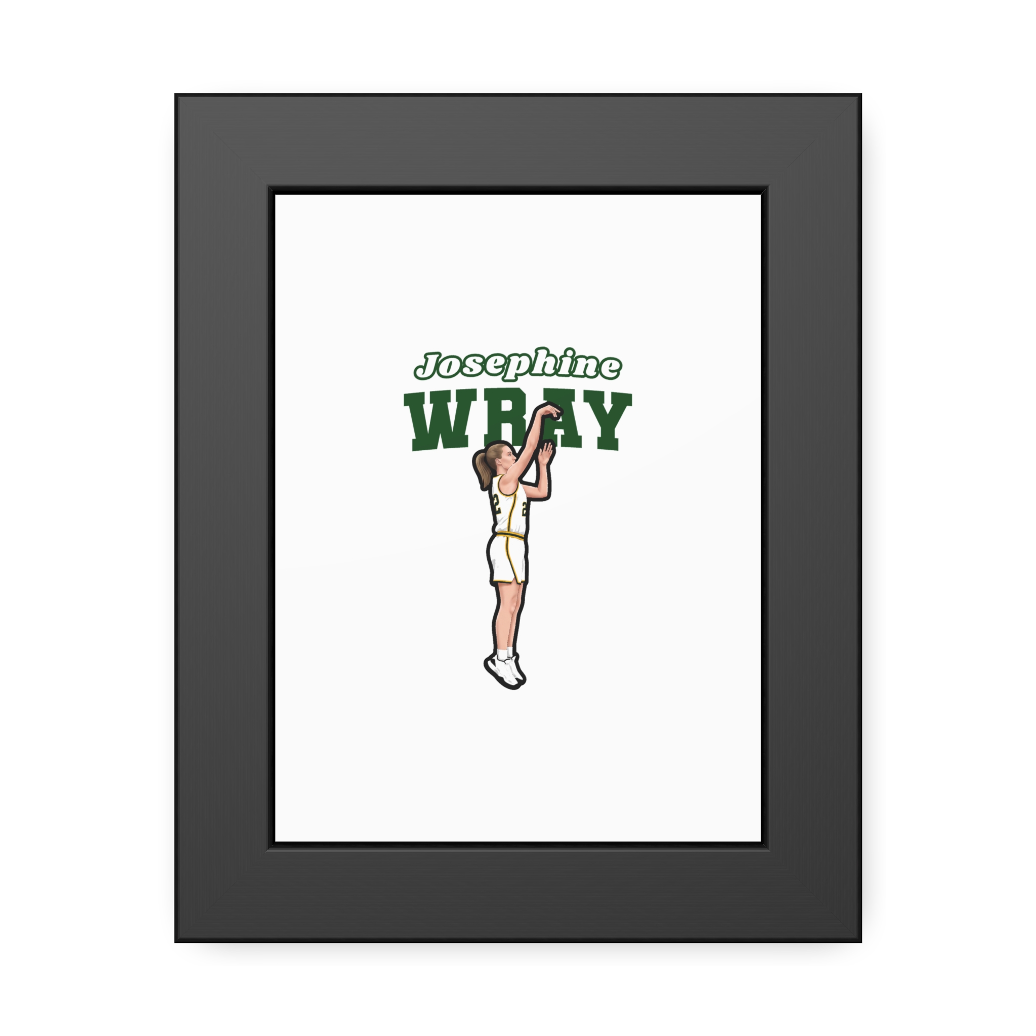 Framed Poster — character_name_arch in Black