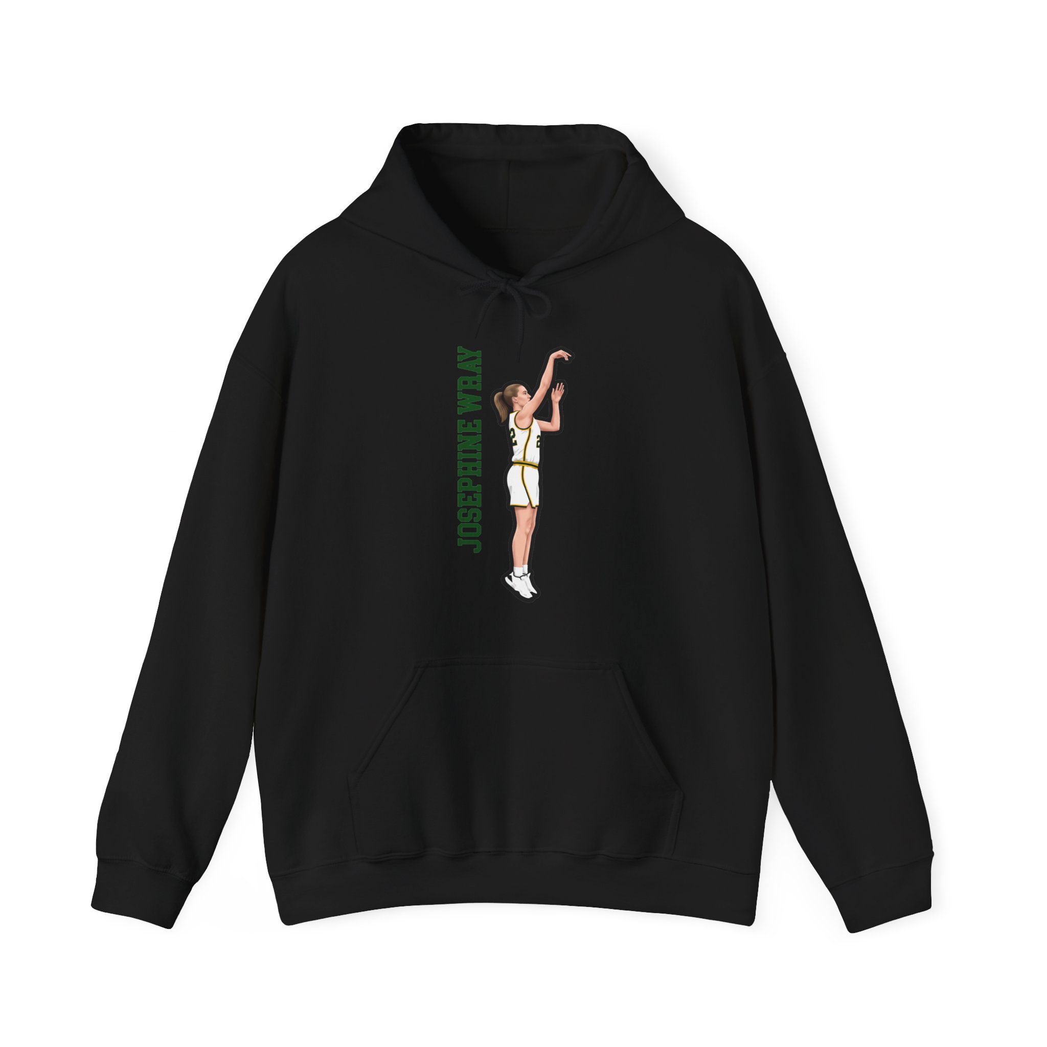 Hoodie — character_name_vertical in Black