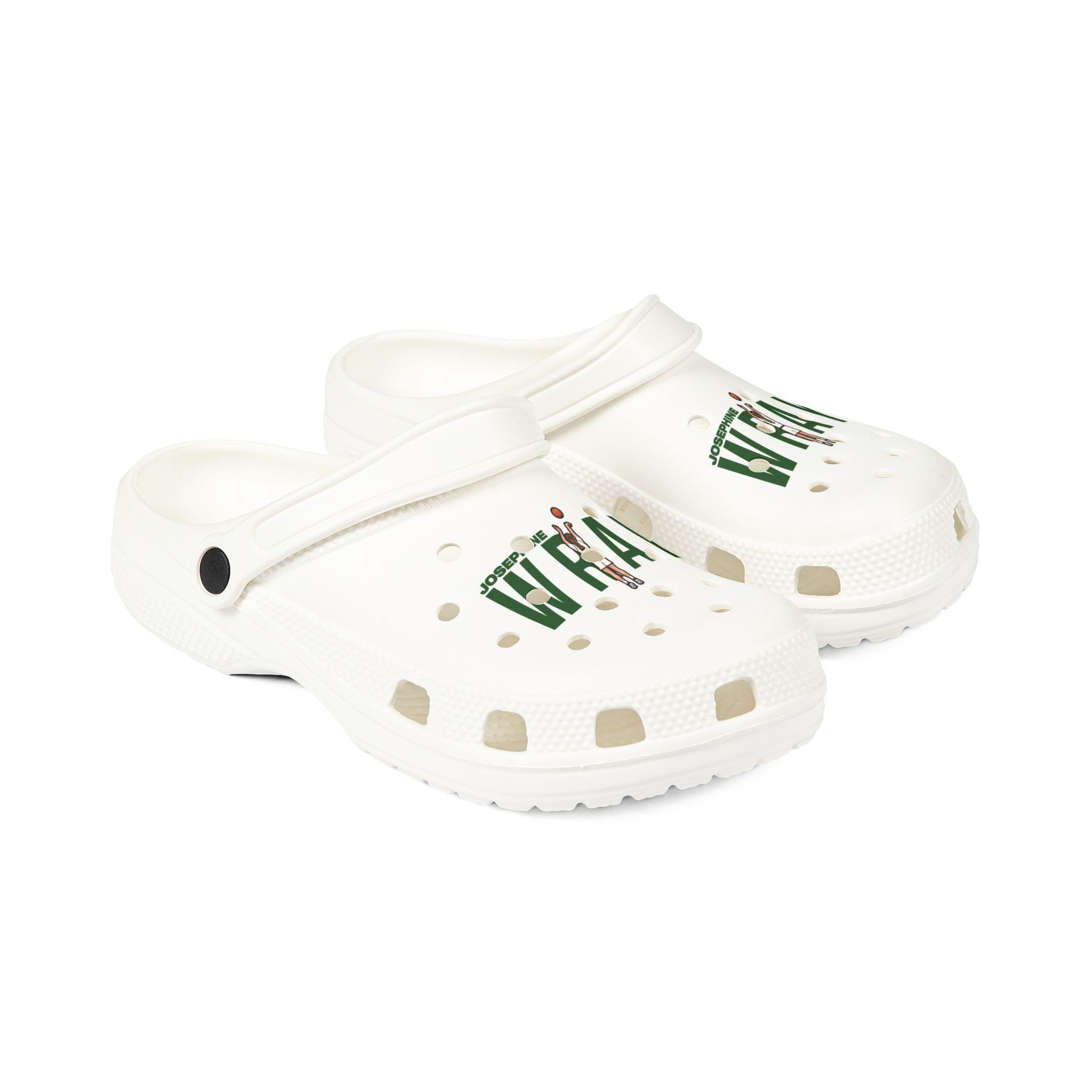 Rubber Clogs — character_player_name in White