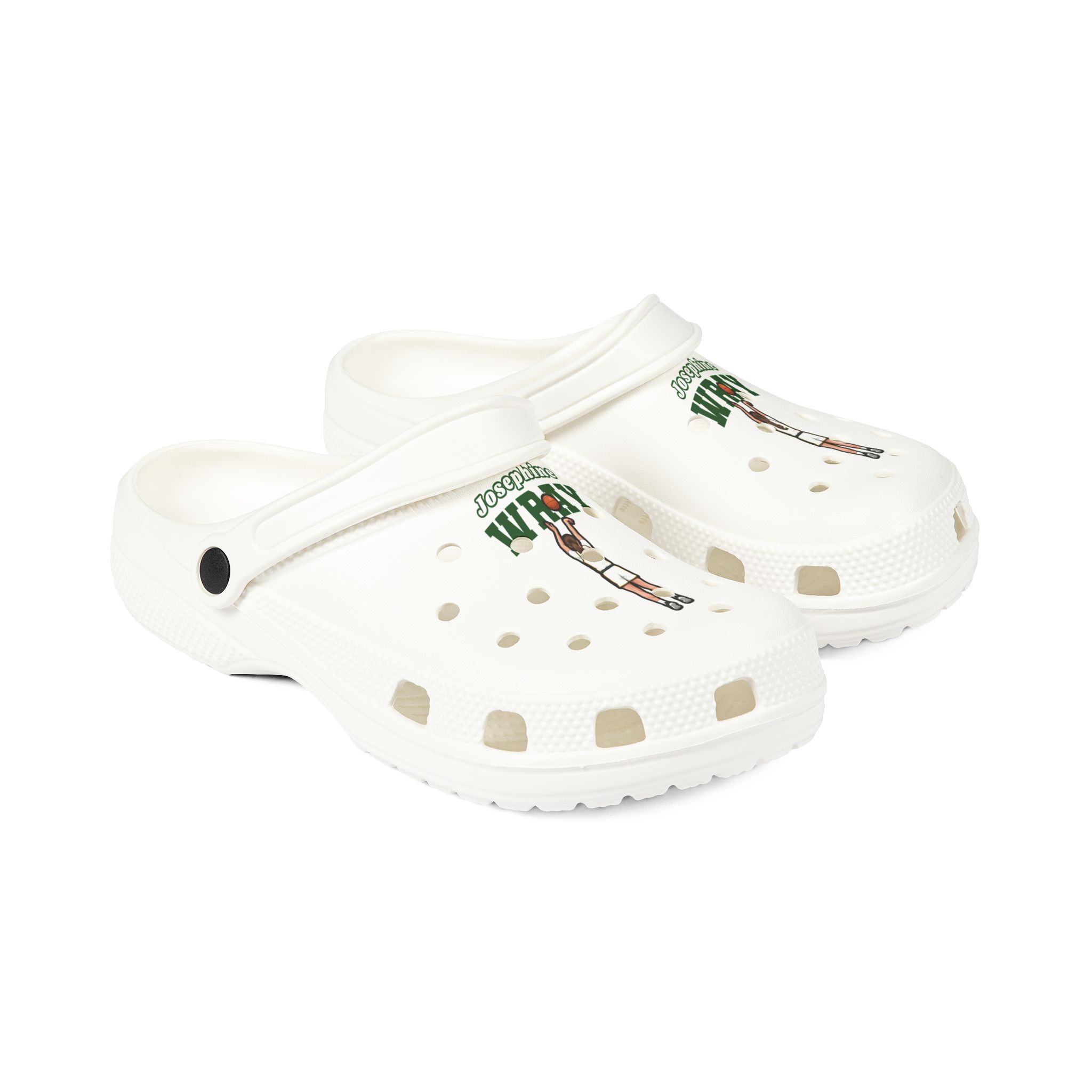 Rubber Clogs — character_name_arch in White