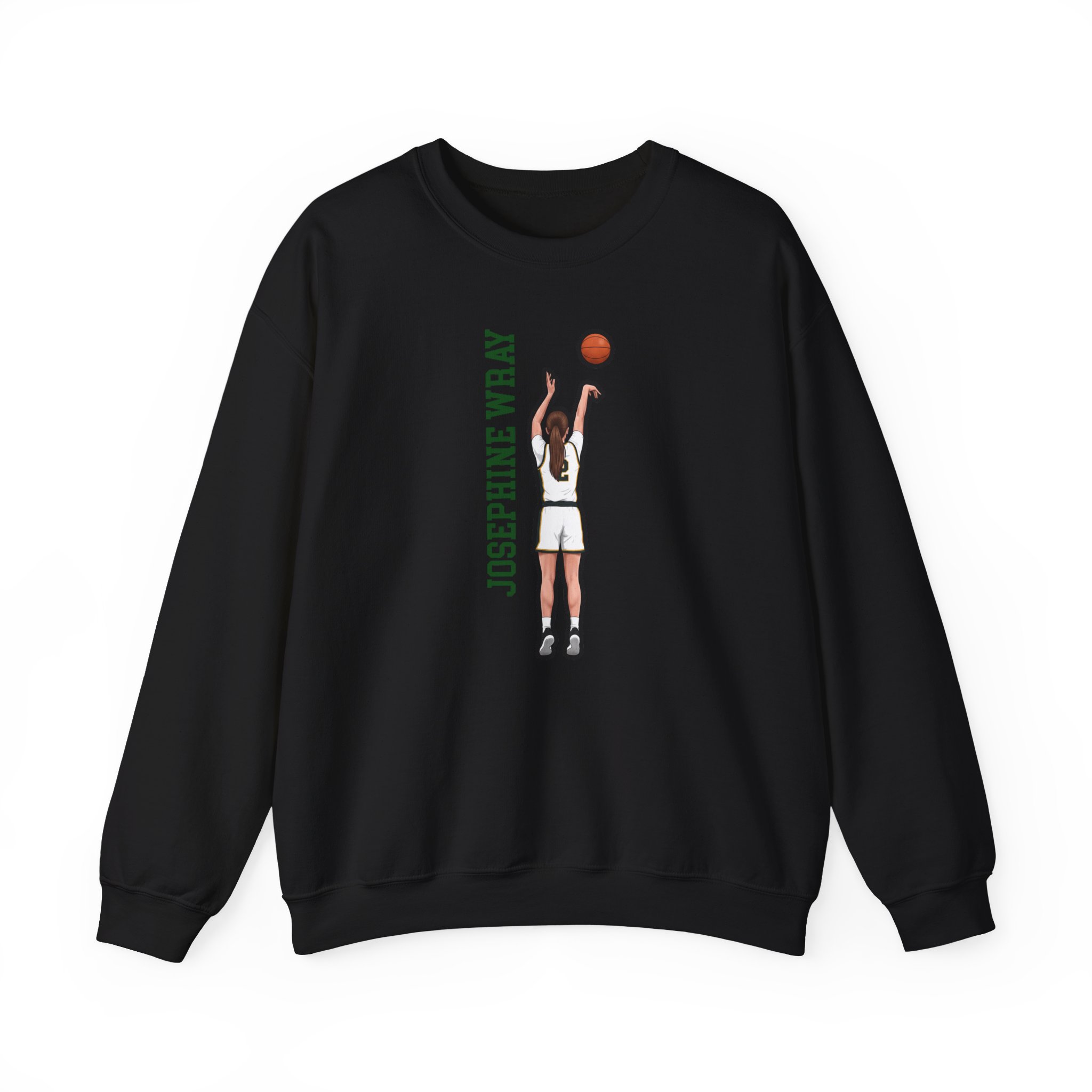 Crewneck Sweatshirt — character_name_vertical in Black