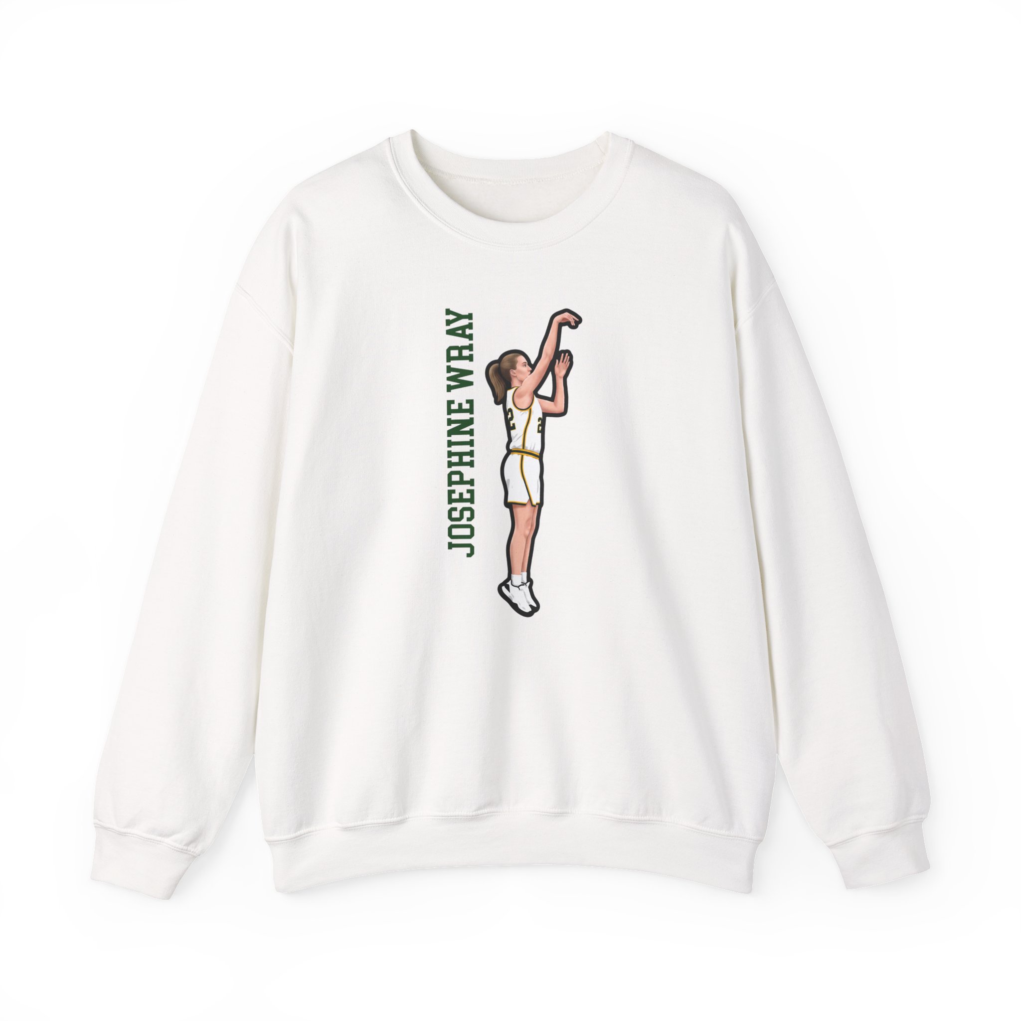 Crewneck Sweatshirt — character_name_vertical in White