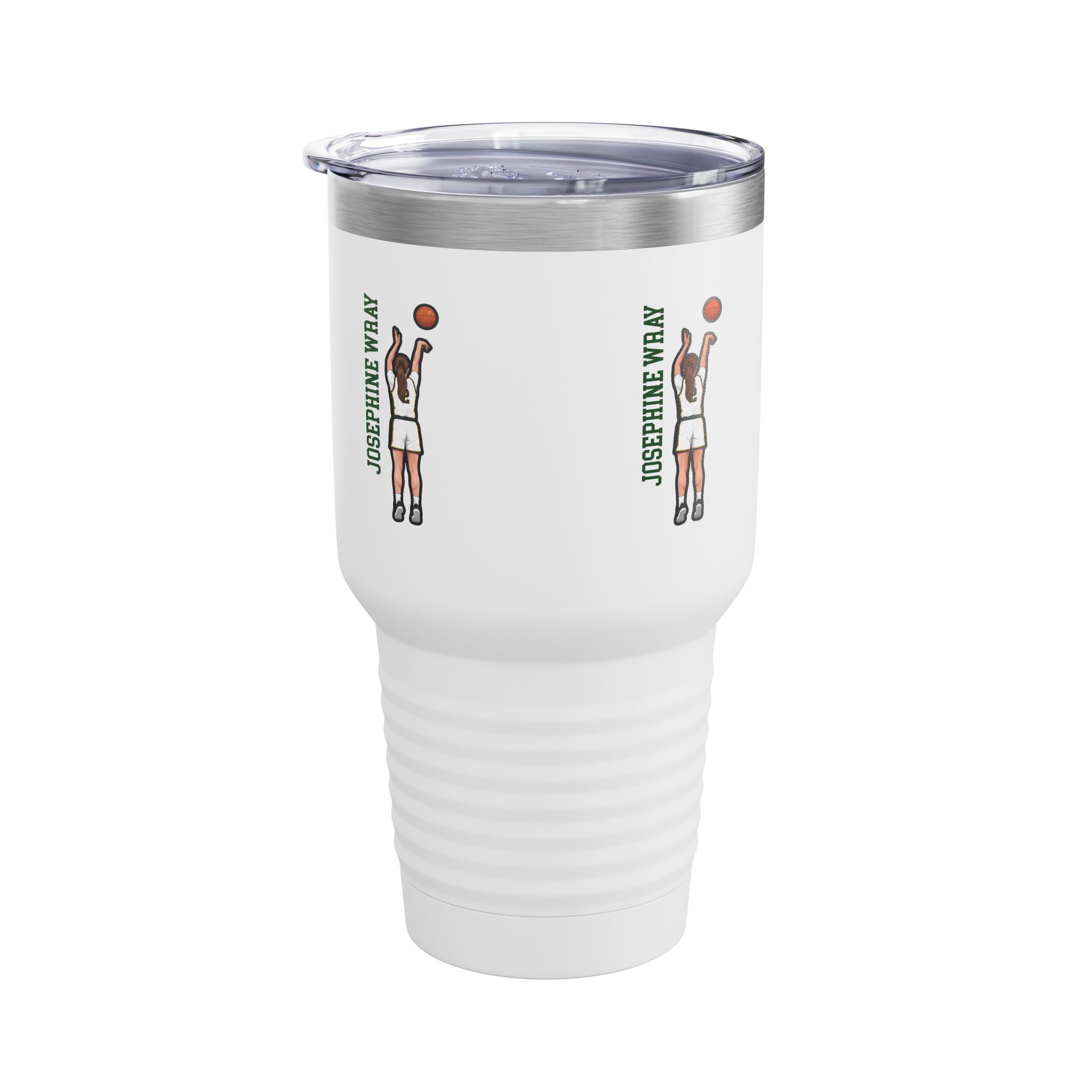 30oz Tumbler — character_name_vertical in White