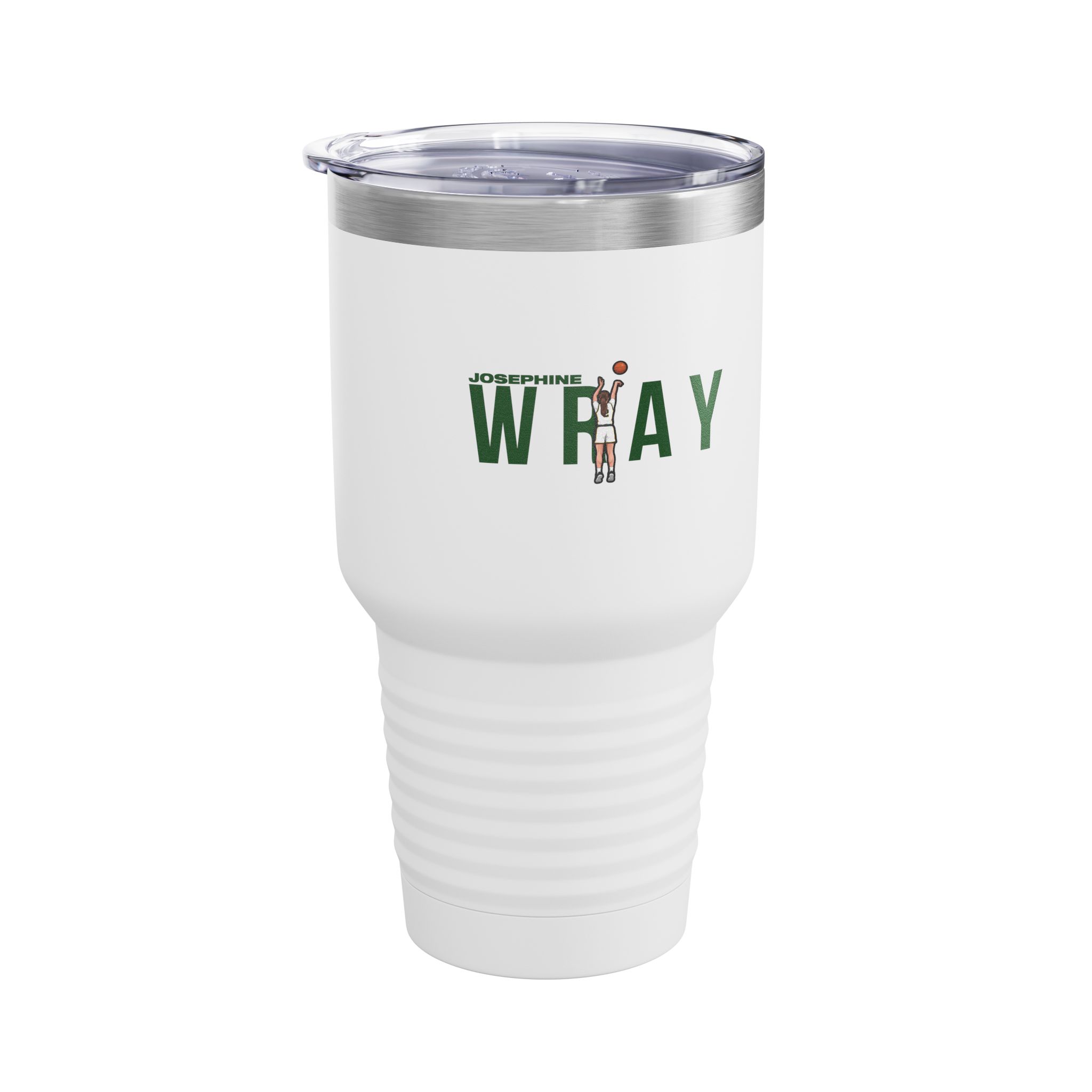 30oz Tumbler — character_player_name in White