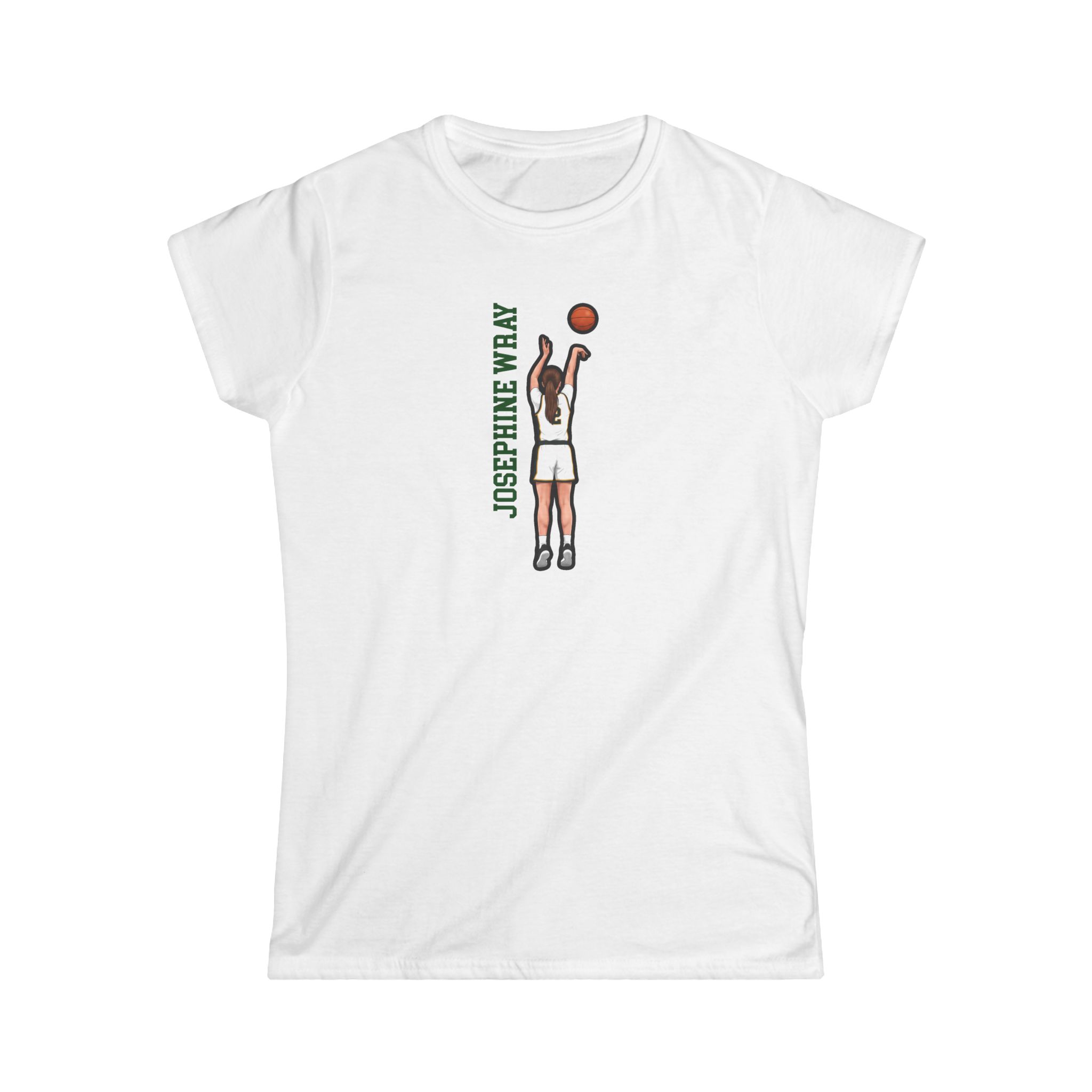 Women's Softstyle Tee — character_name_vertical in White