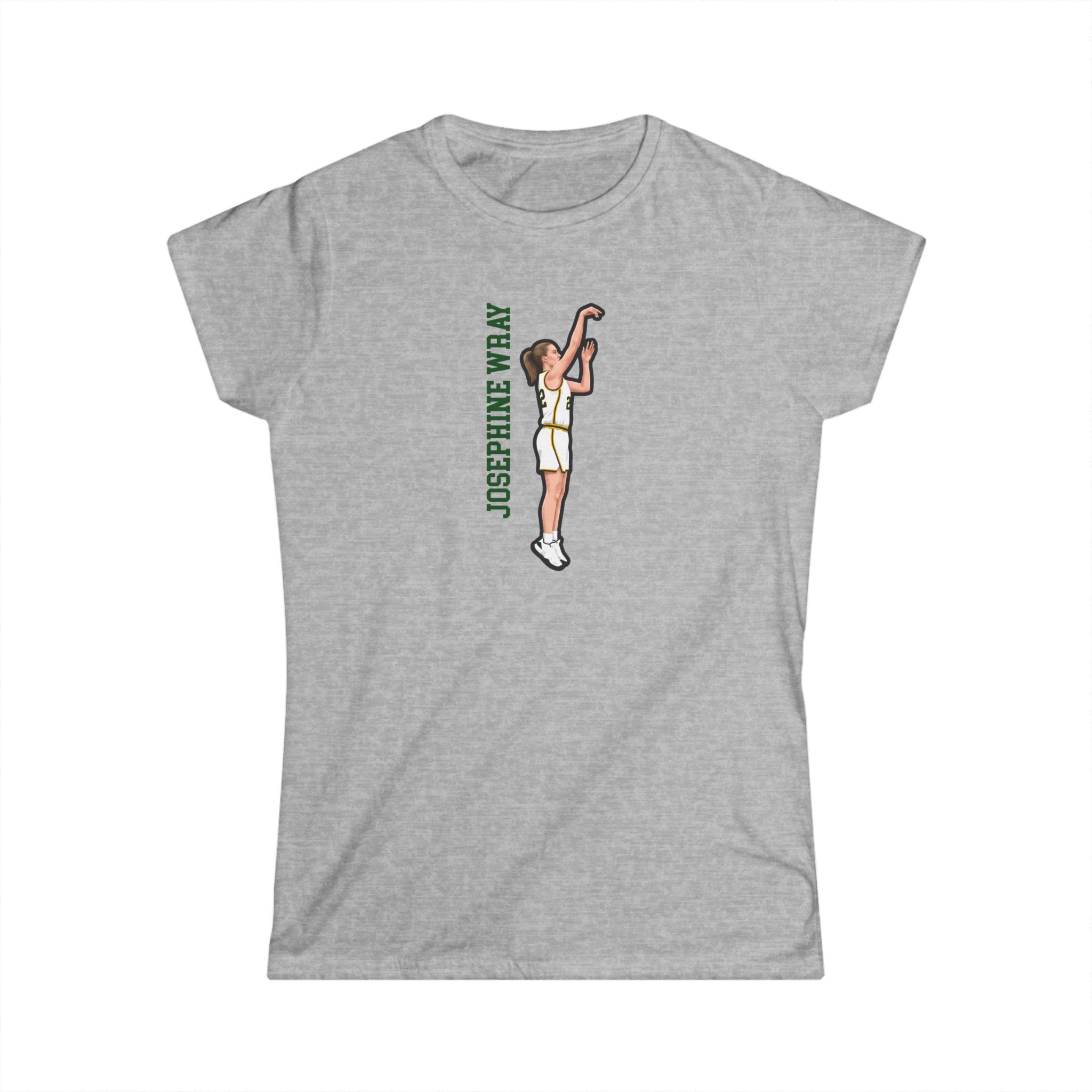 Women's Softstyle Tee — character_name_vertical in Grey