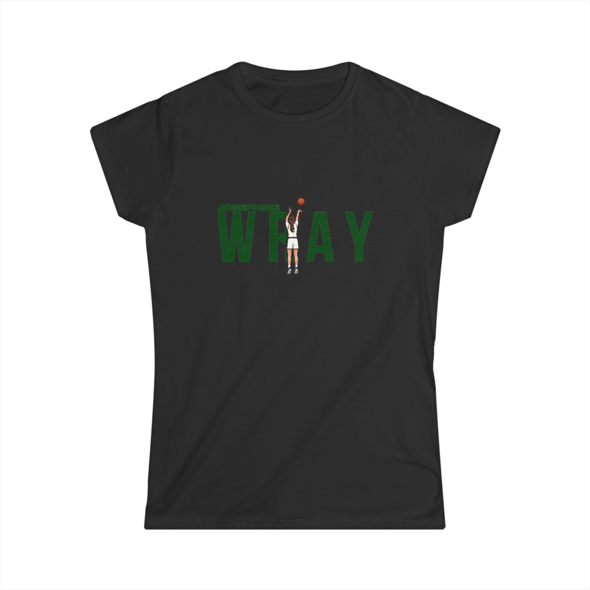 Women's Softstyle Tee — character_player_name in Black