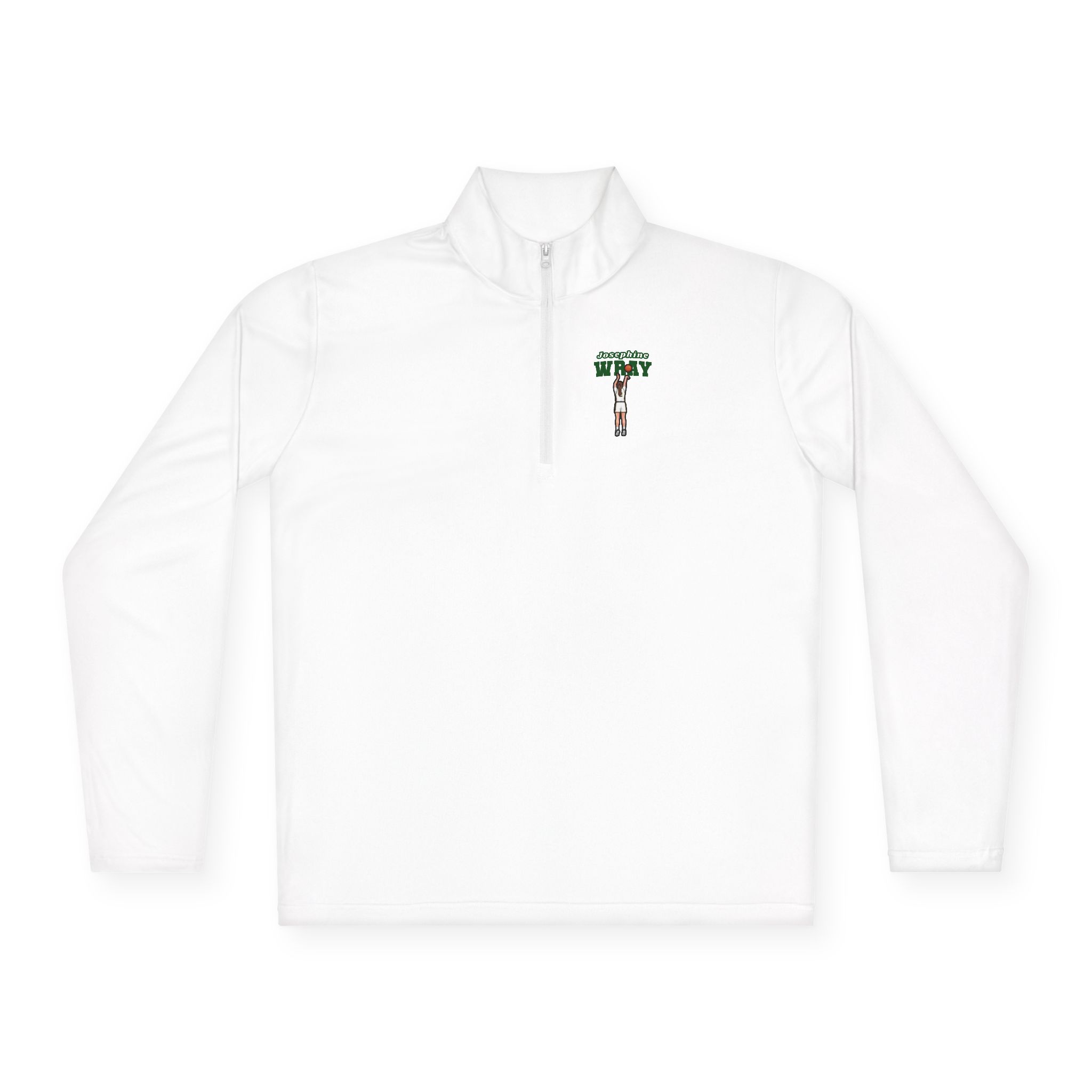 Q-Zip Pullover — character_name_arch in White