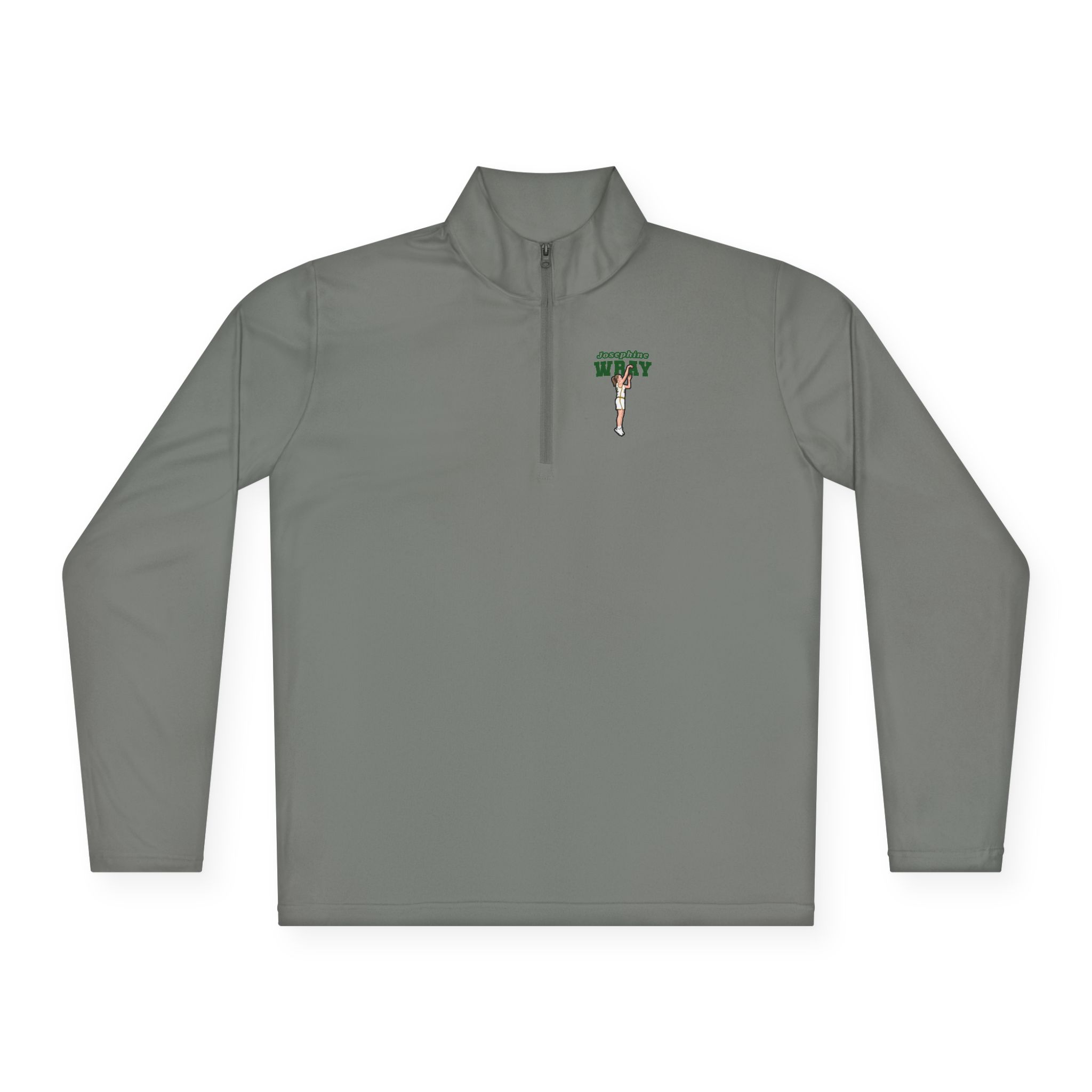 Q-Zip Pullover — character_name_arch in Grey