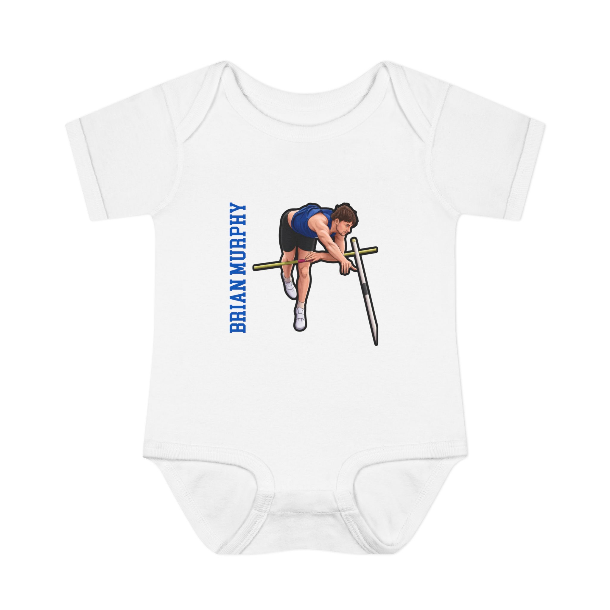 Baby Onesie — character_name_vertical in White