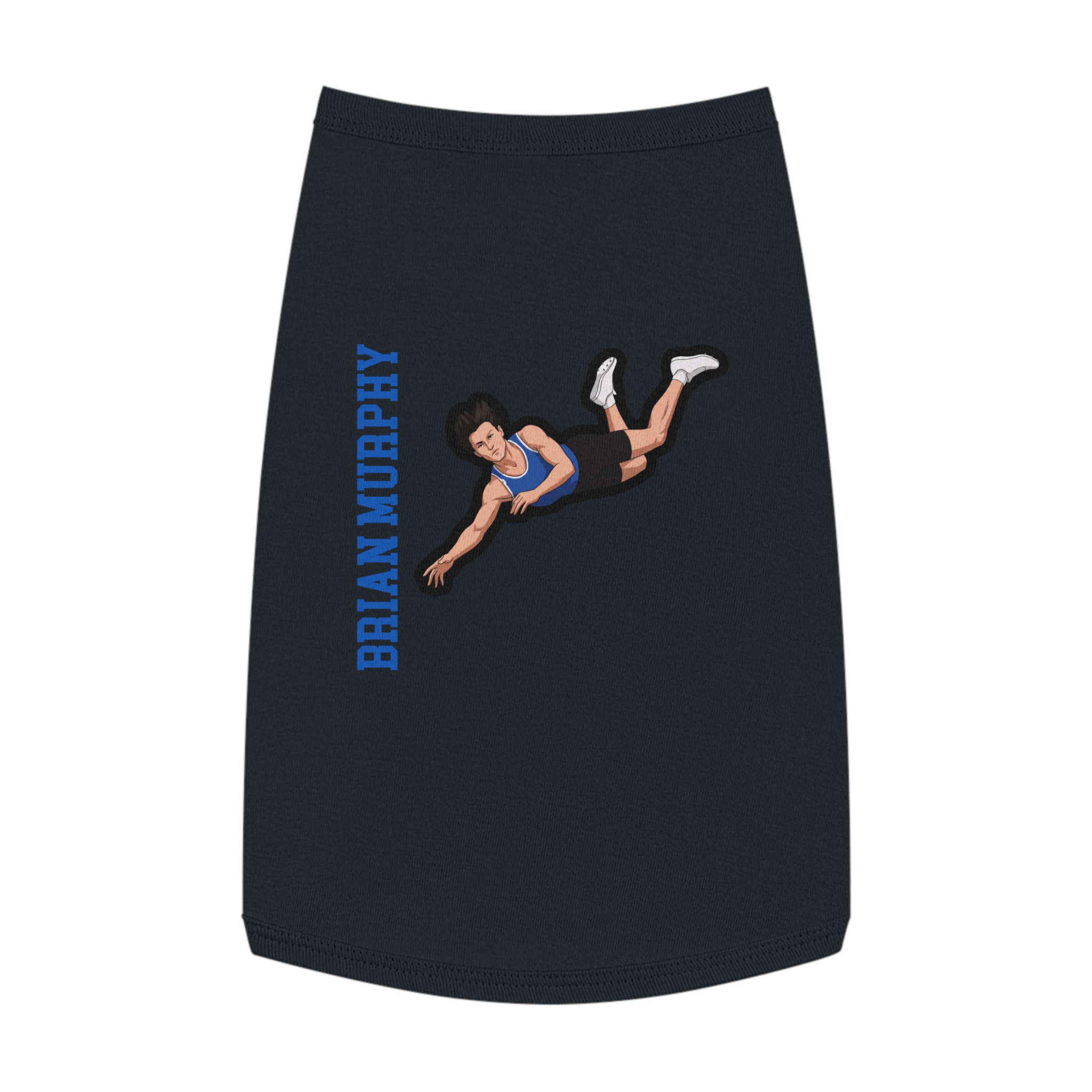 Pet Tank Top — character_name_vertical in Black