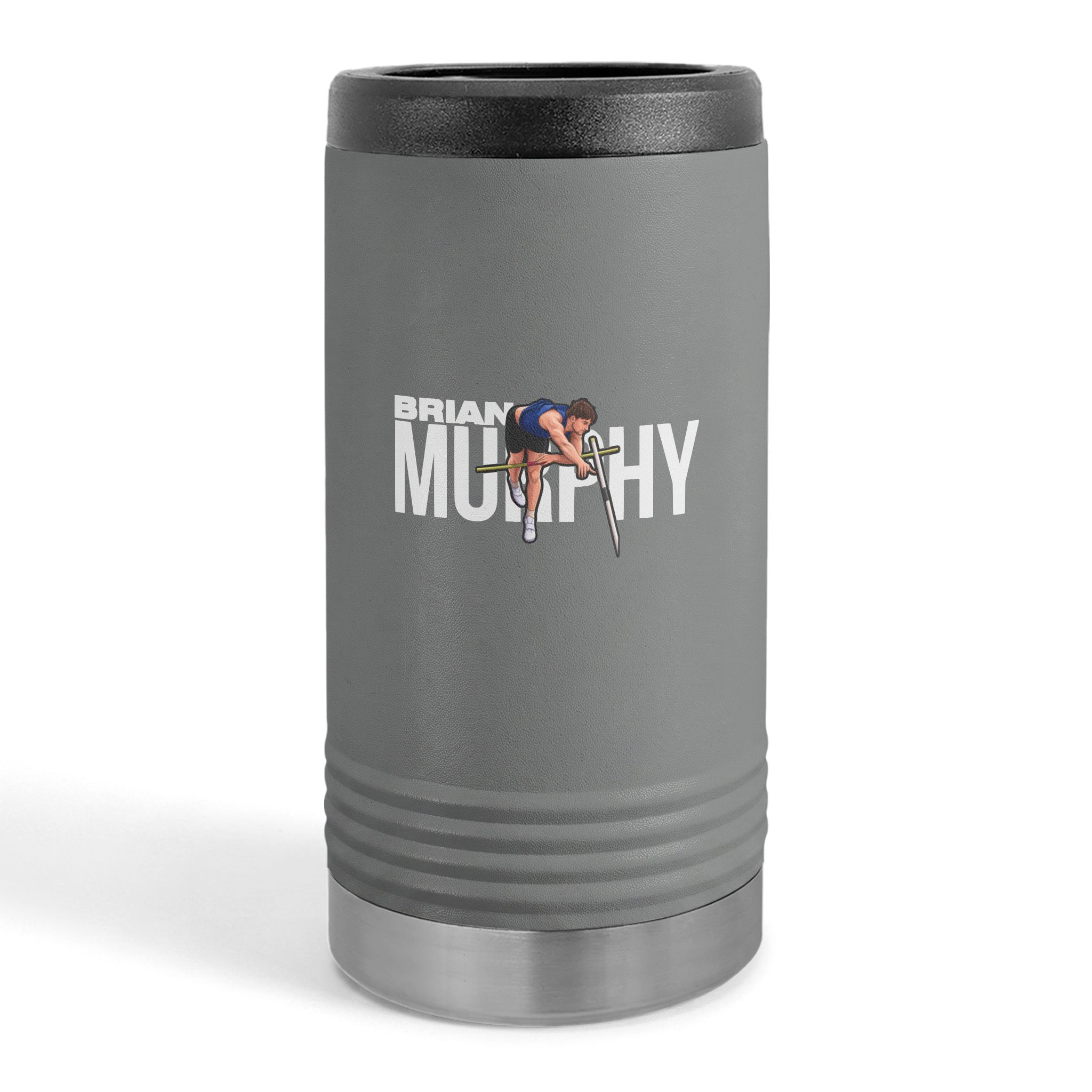 Slim Stainless Can Cooler — character_player_name in Grey