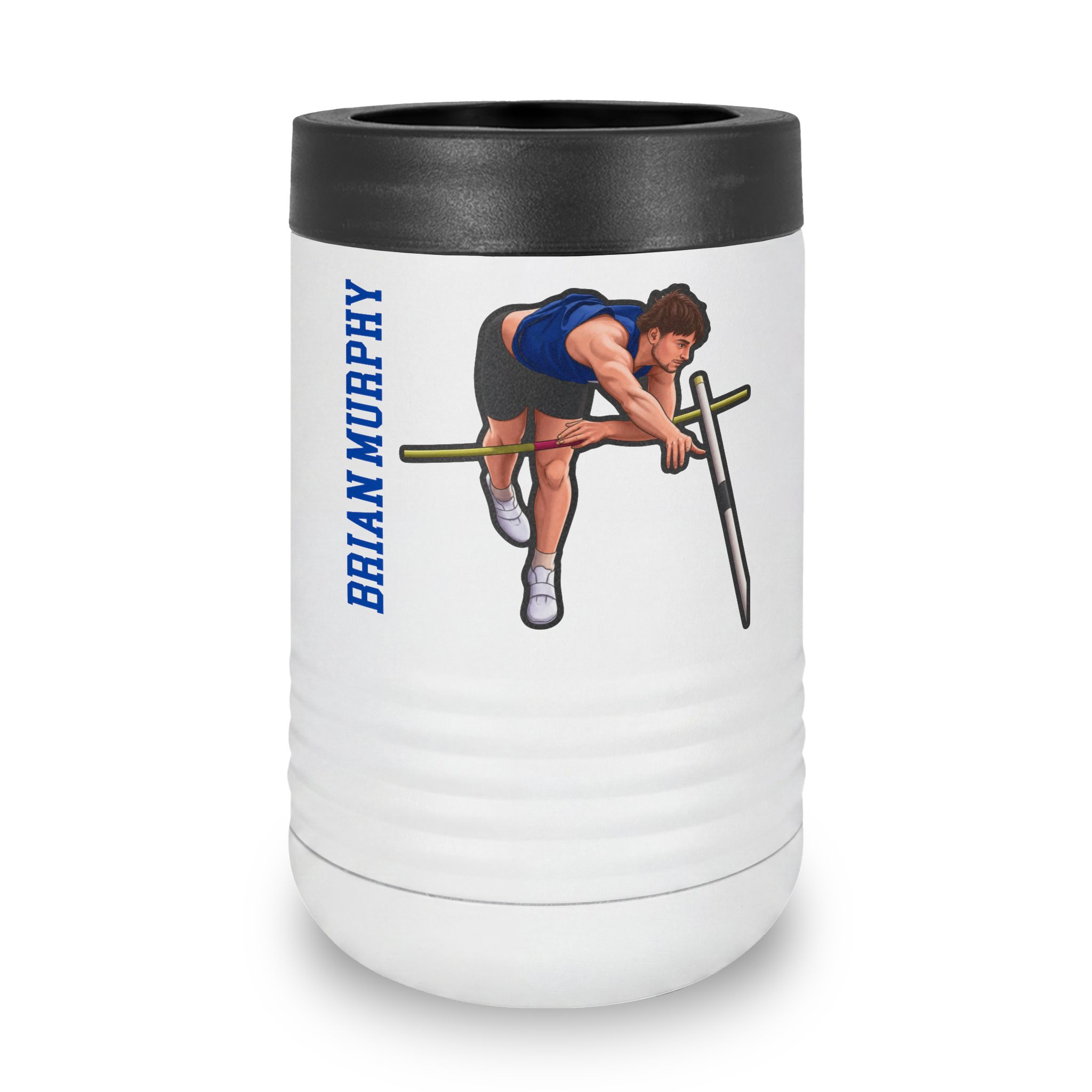 Stainless Can Cooler — character_name_vertical in White