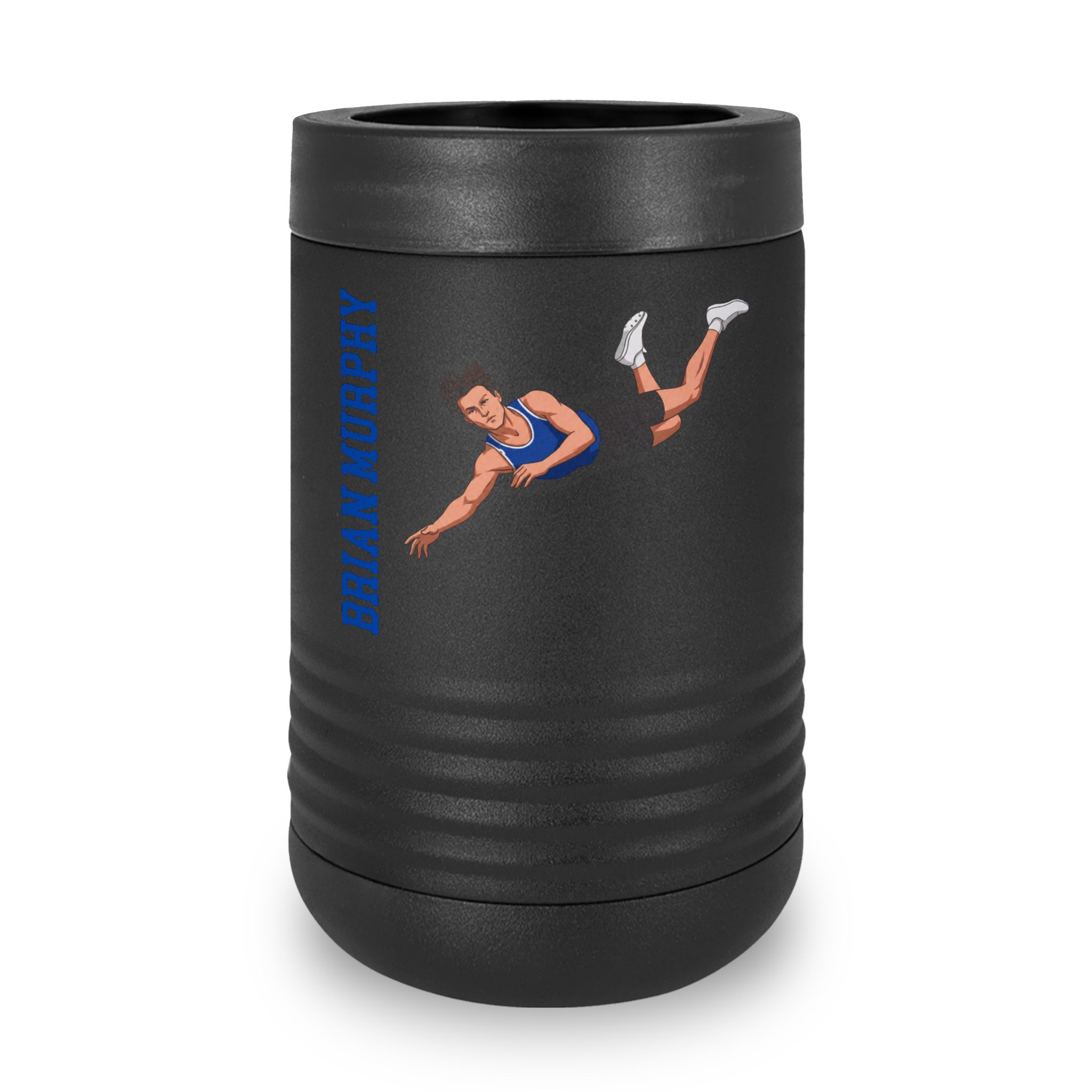 Stainless Can Cooler — character_name_vertical in Black