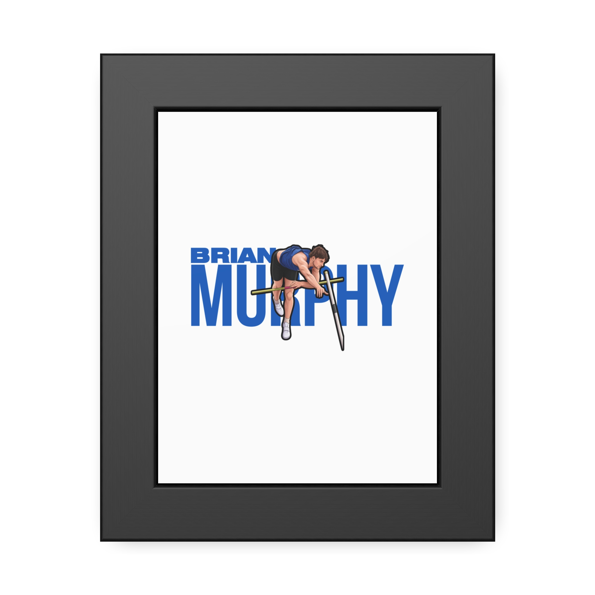 Framed Poster — character_player_name in Black