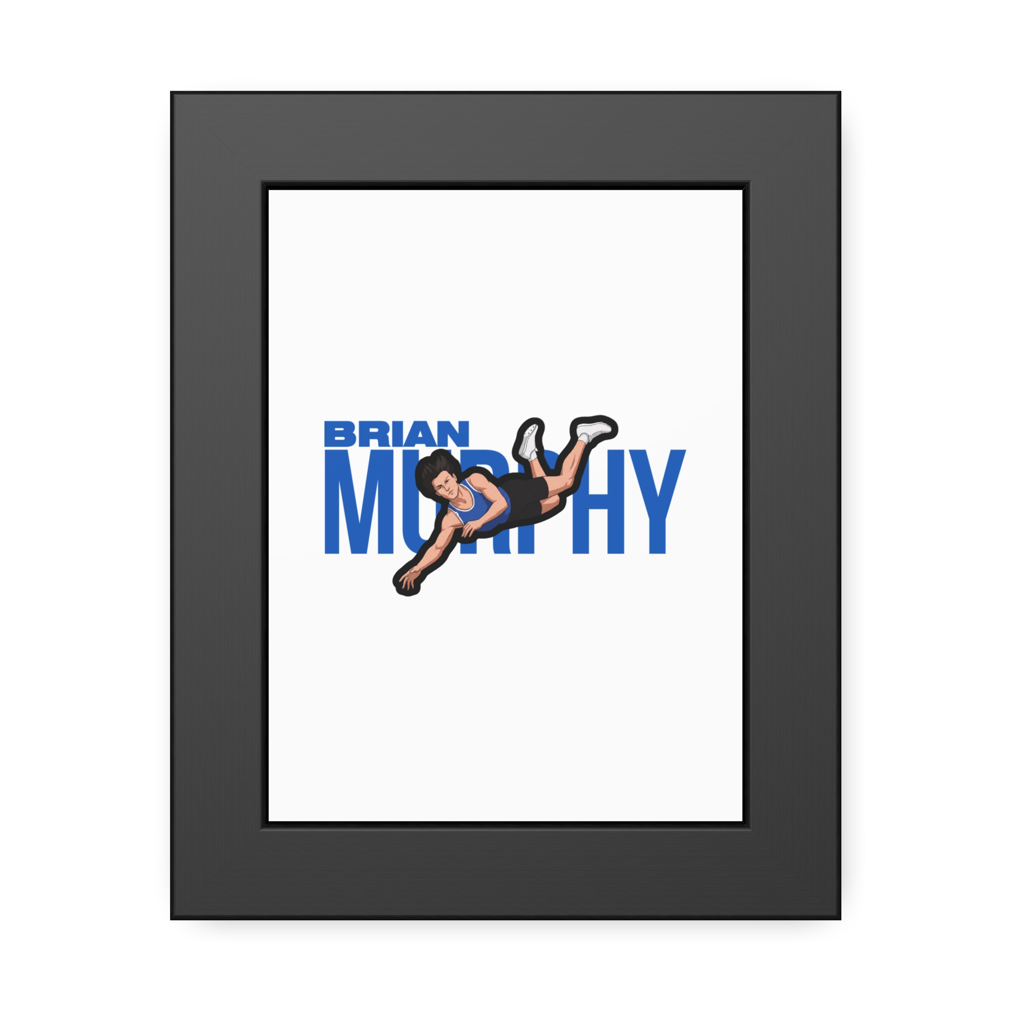 Framed Poster — character_player_name in Black
