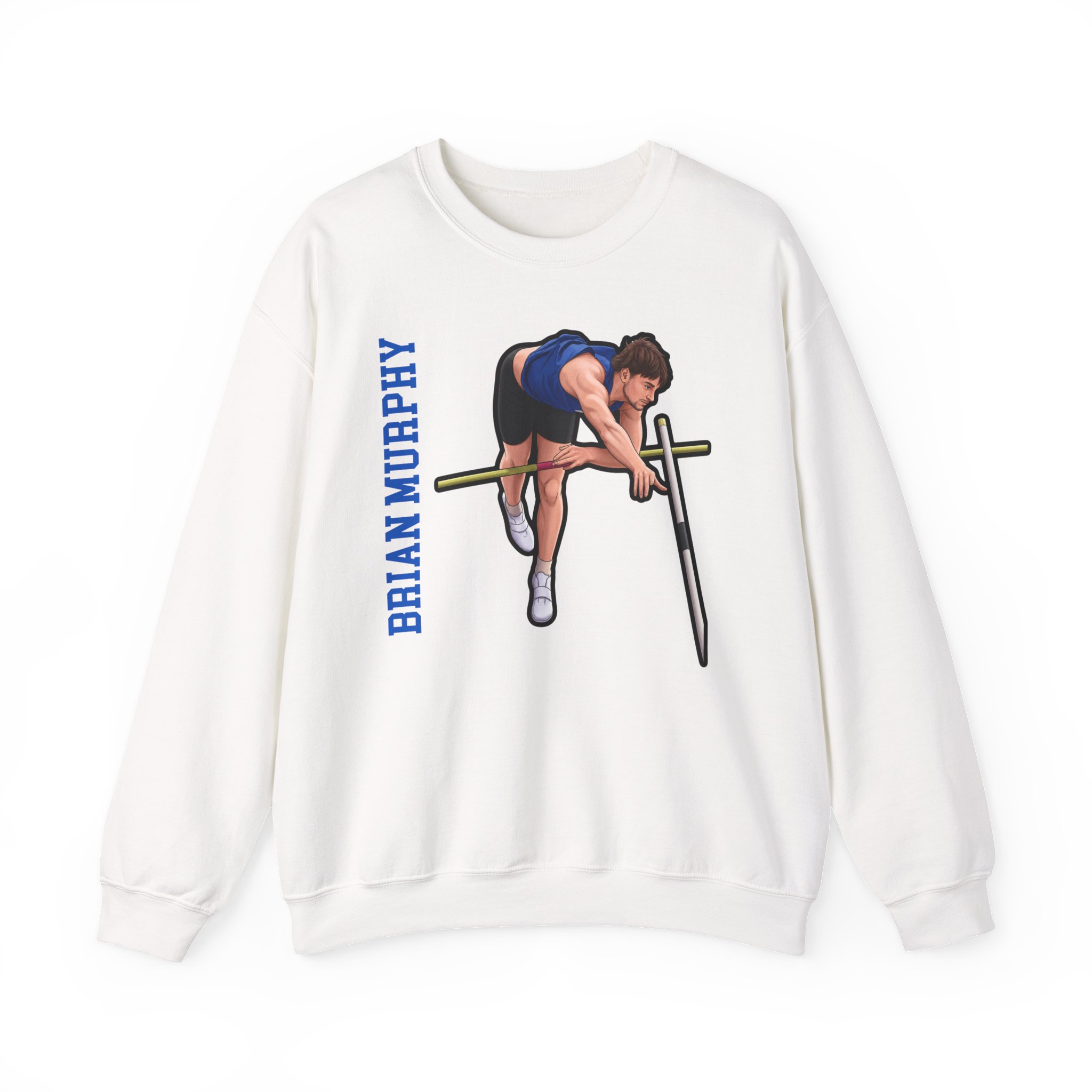 Crewneck Sweatshirt — character_name_vertical in White