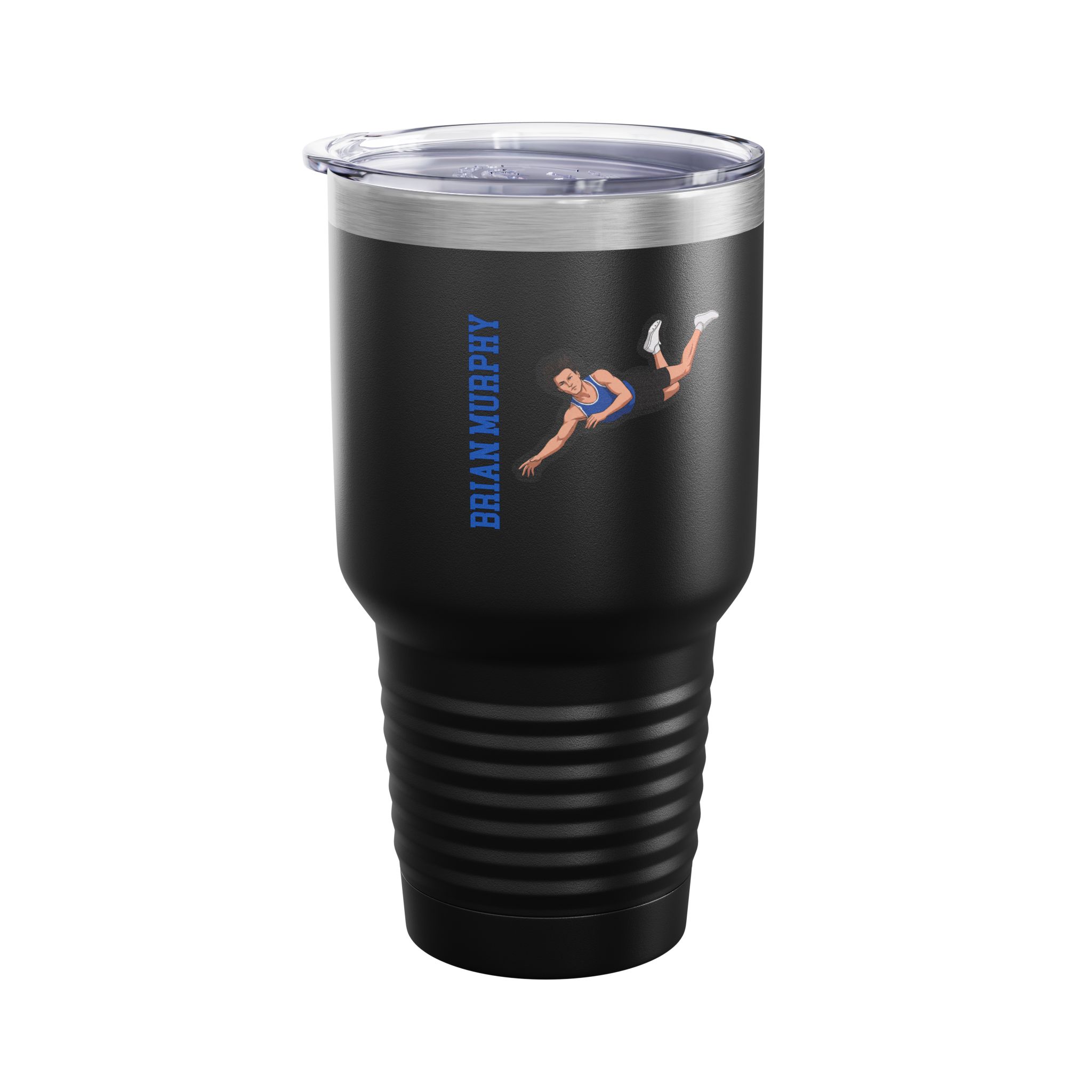 30oz Tumbler — character_name_vertical in Black