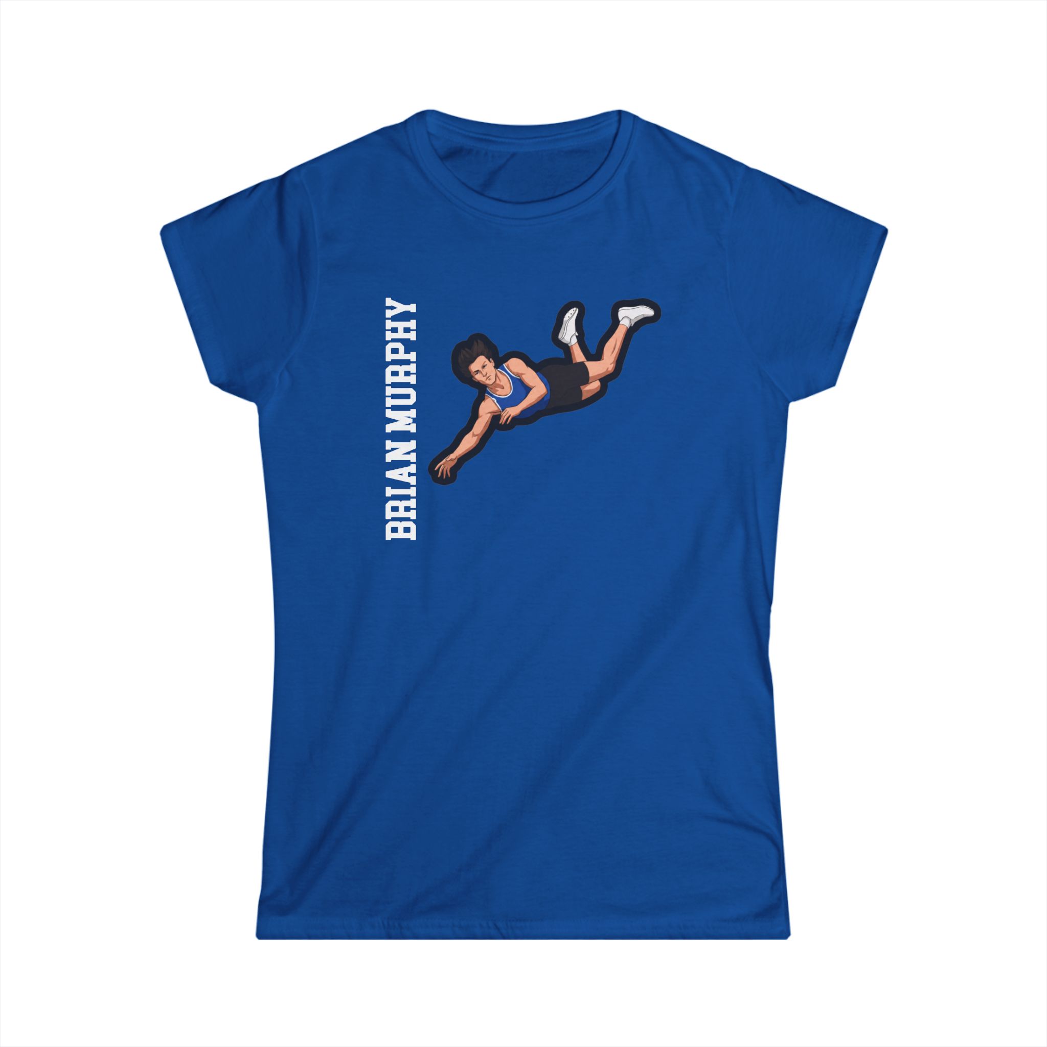 Women's Softstyle Tee — character_name_vertical in Royal