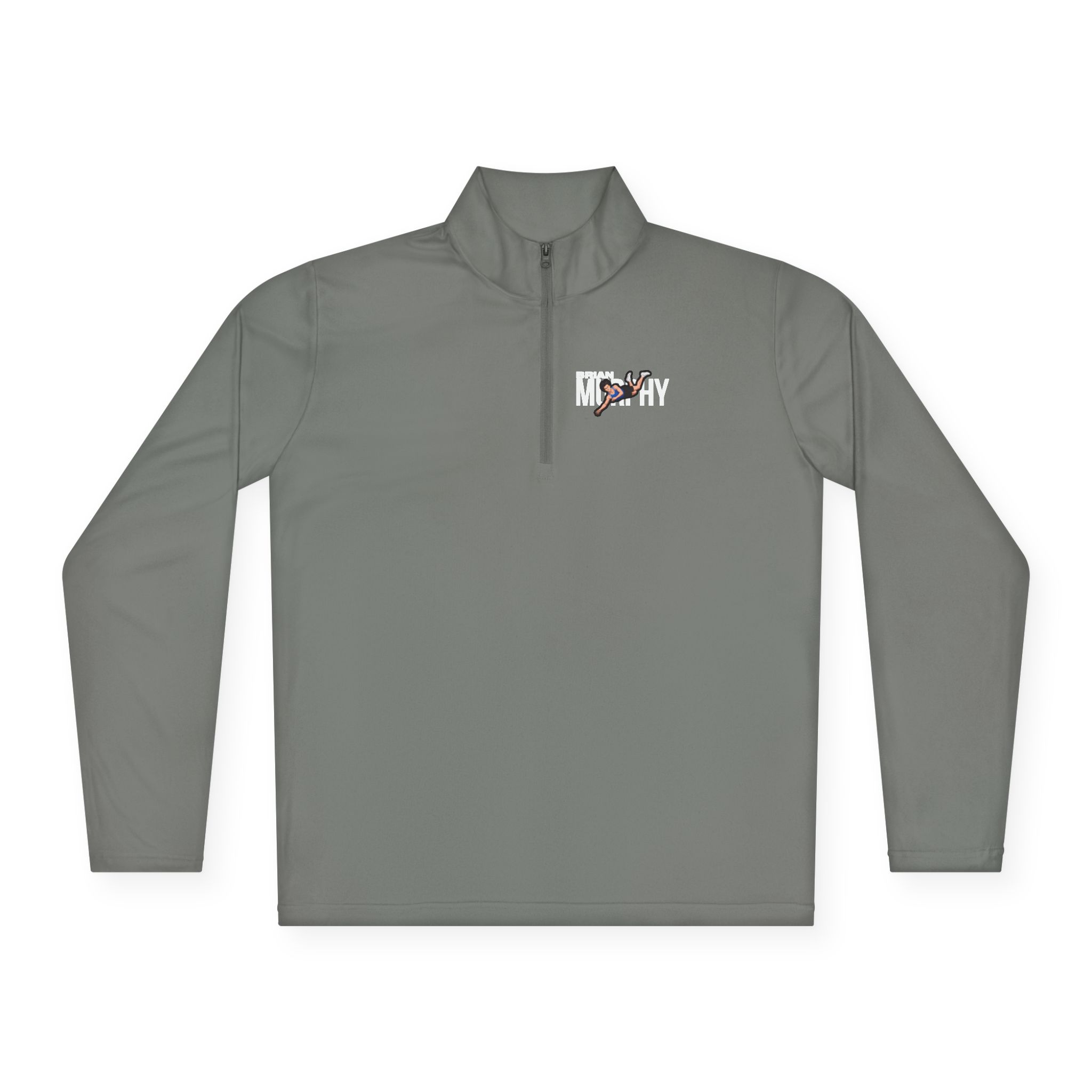 Q-Zip Pullover — character_player_name in Grey
