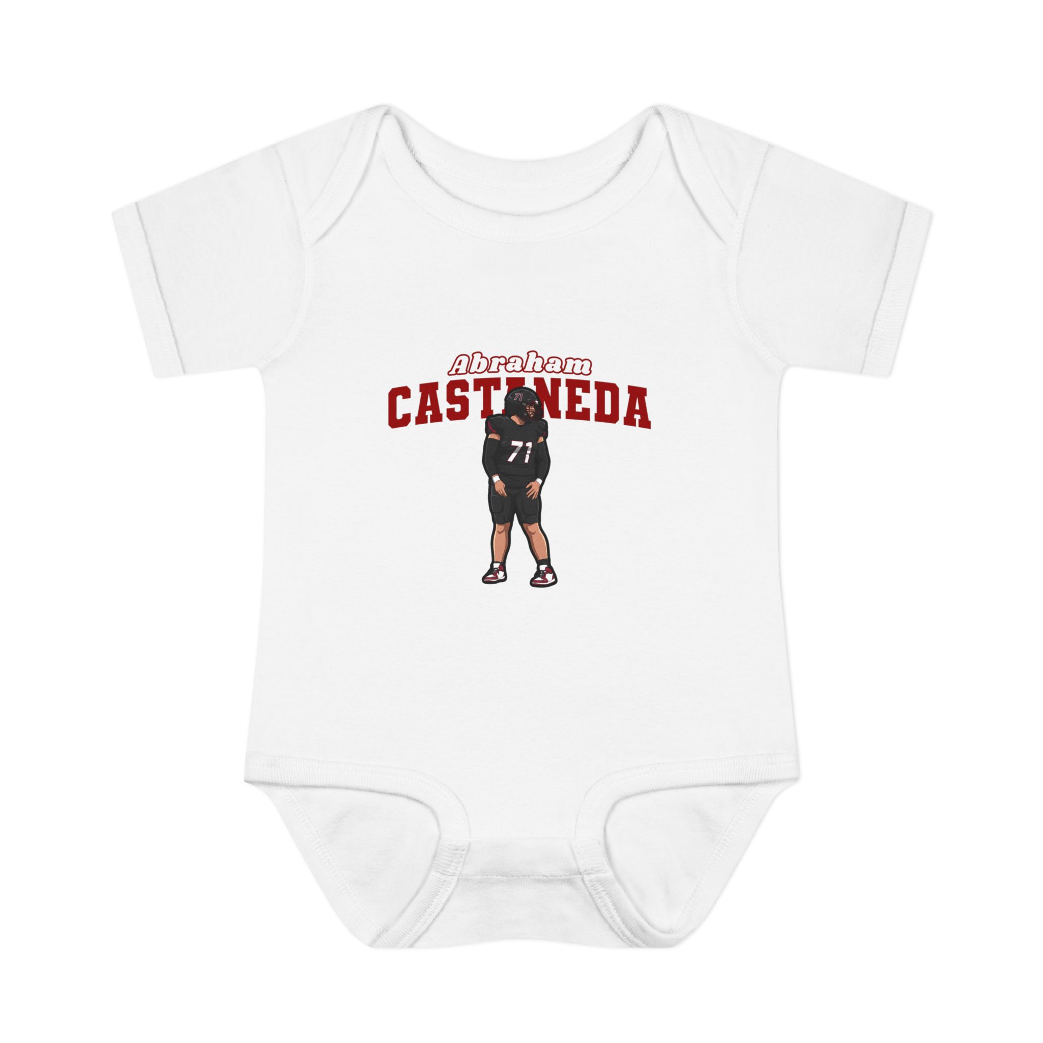 Baby Onesie — character_name_arch in White