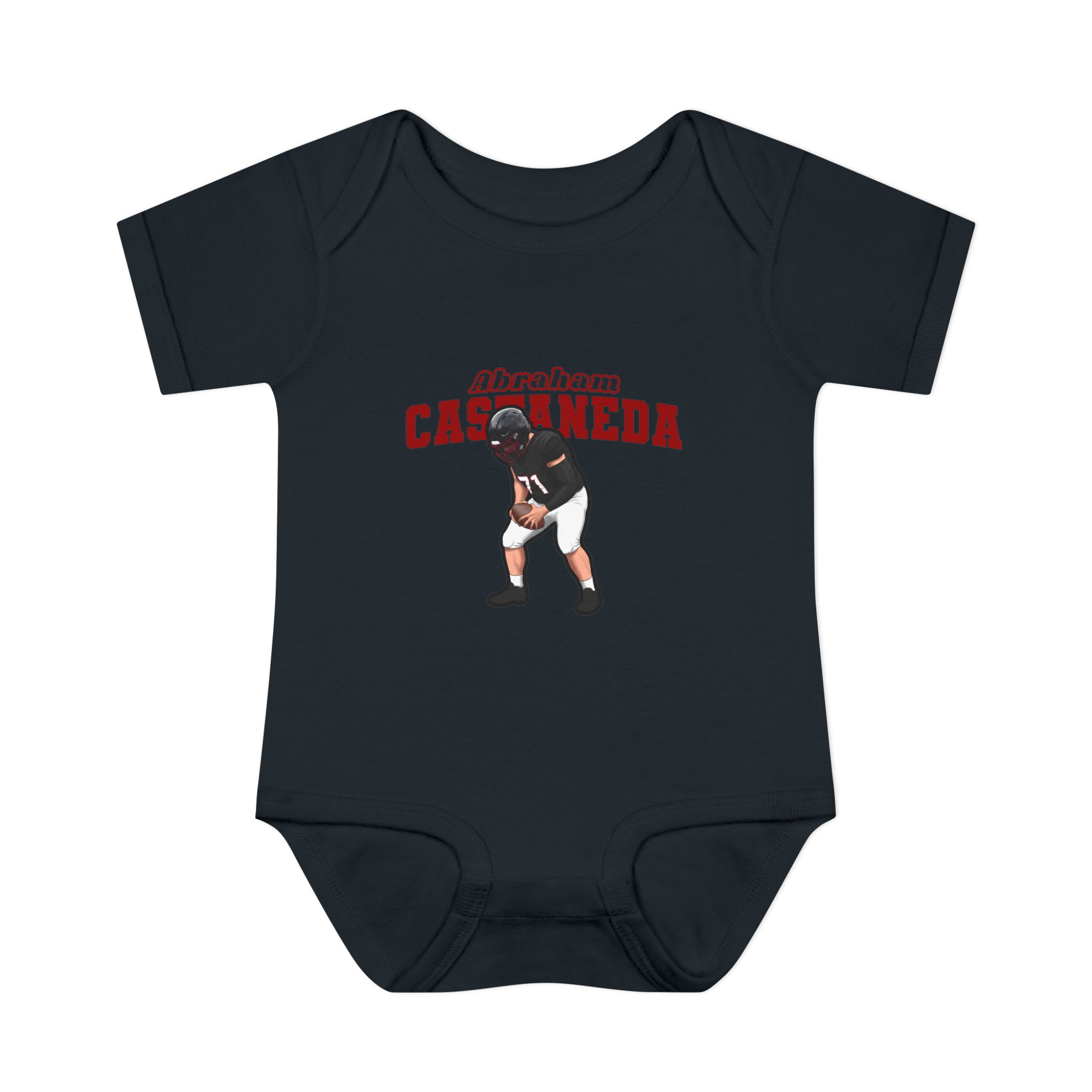 Baby Onesie — character_name_arch in Black