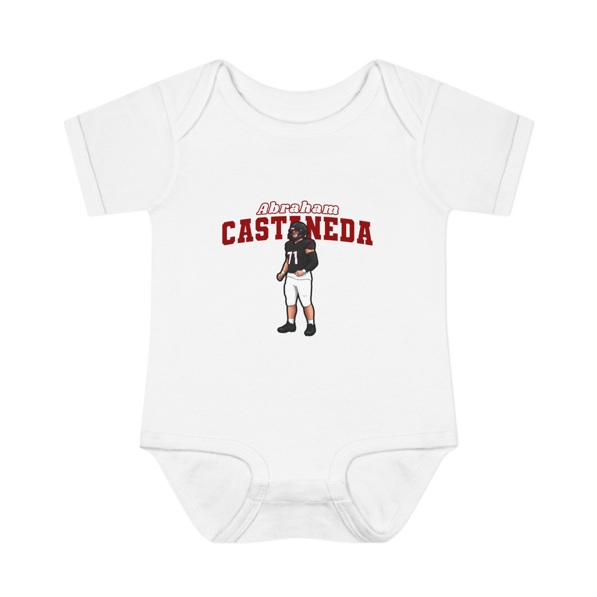Baby Onesie — character_name_arch in White