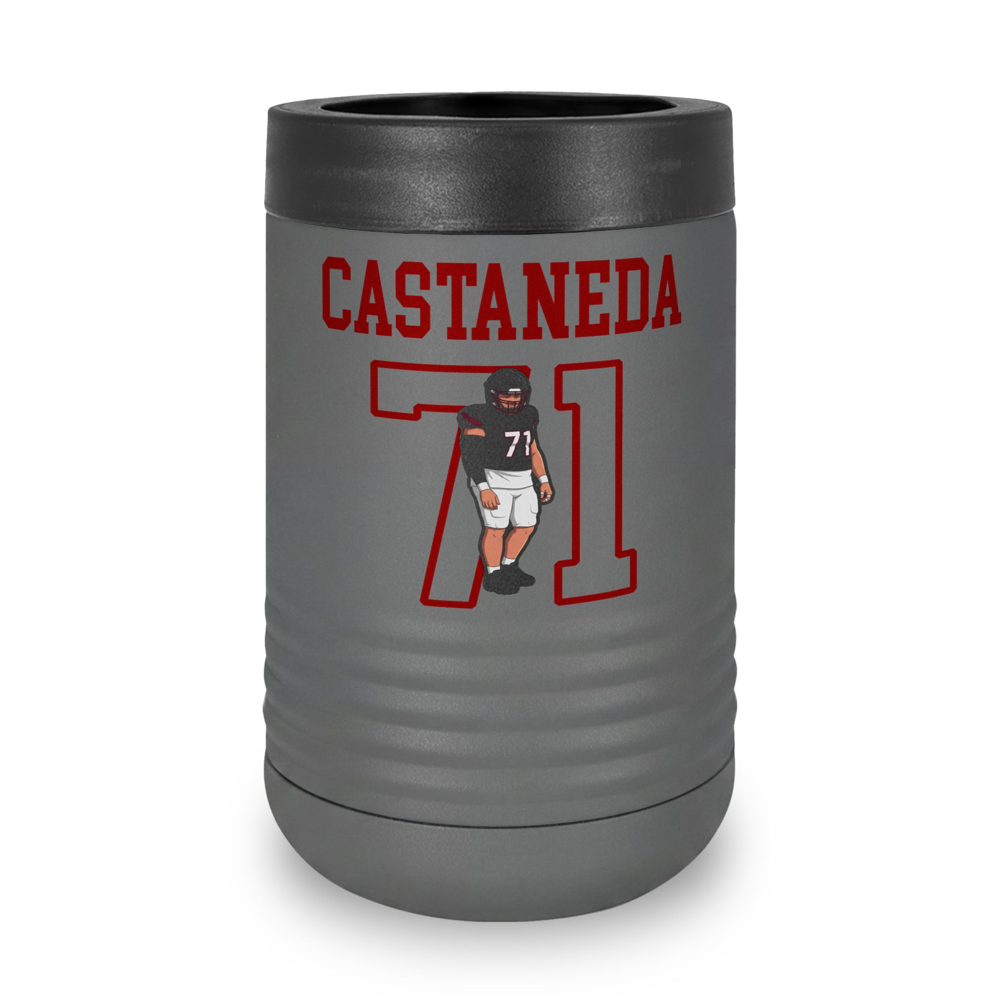 Stainless Can Cooler — character_shirsey in Grey