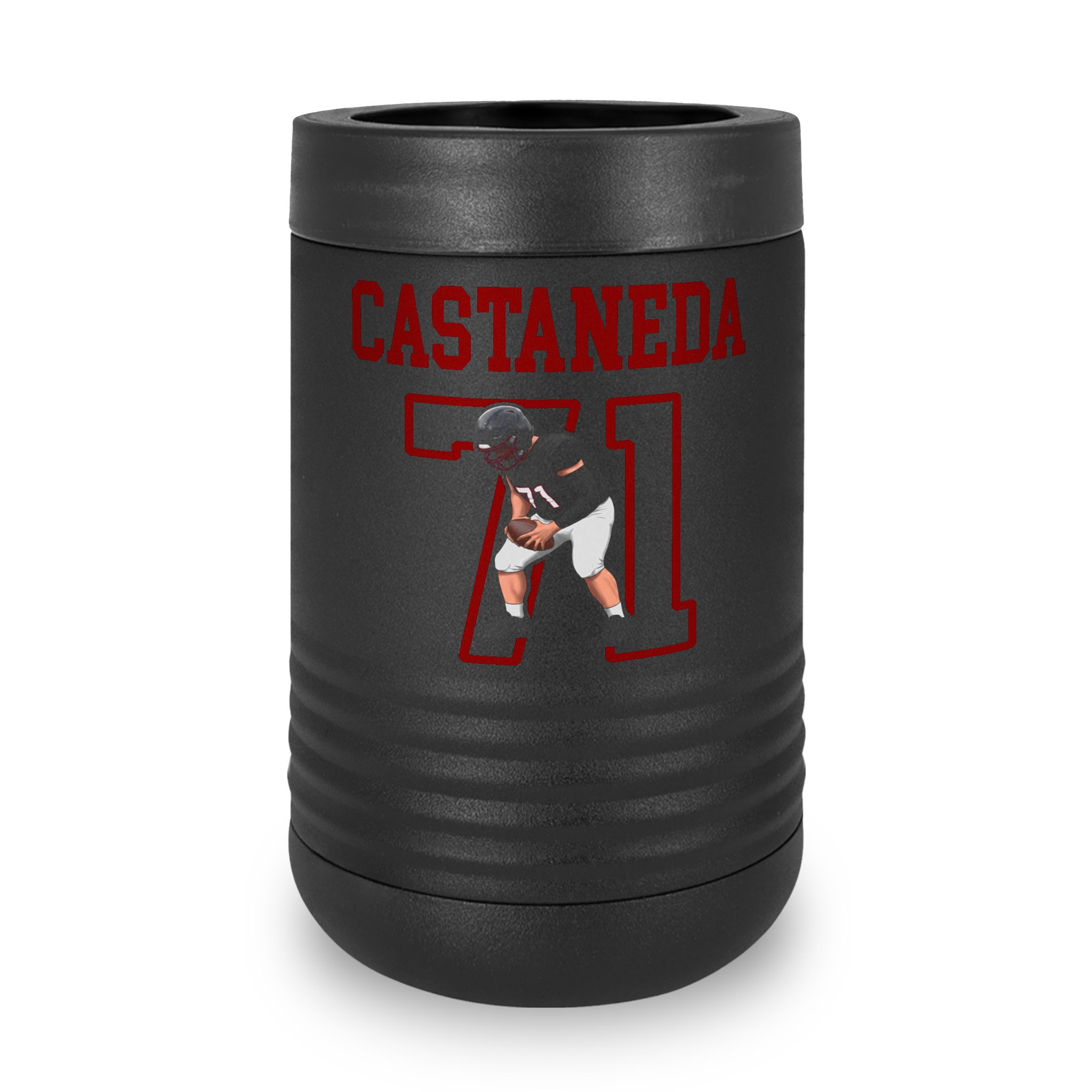 Stainless Can Cooler — character_shirsey in Black